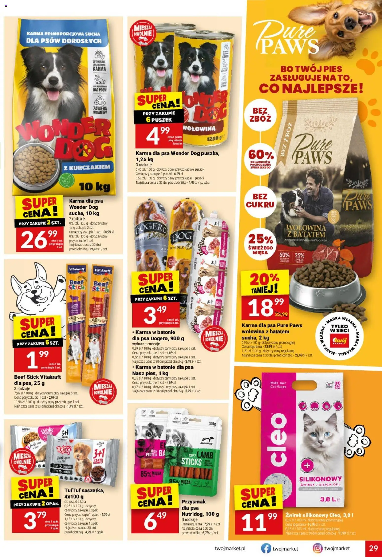 Twój Market gazetka od 08.04.2026 | Strona: 29 | Produkty: Karma dla psa, Wołowina
