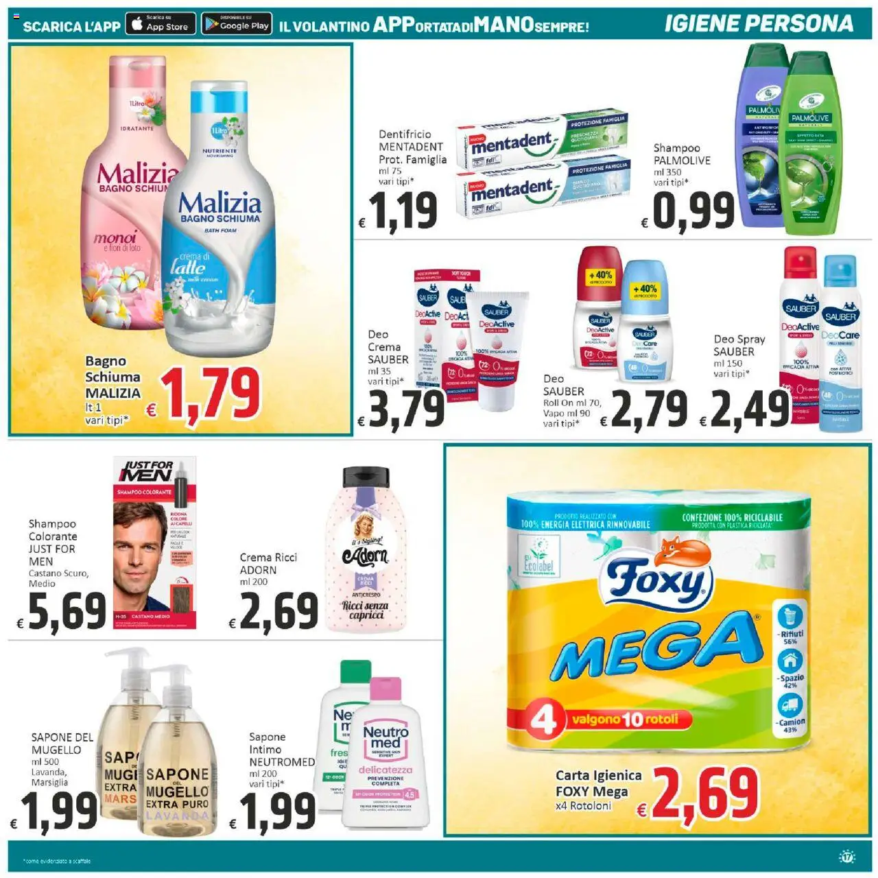Volantino Paghi Poco del 19.08.2025 | Pagina: 17 | Prodotti: Shampoo, Dentifricio, Intimo, Sale