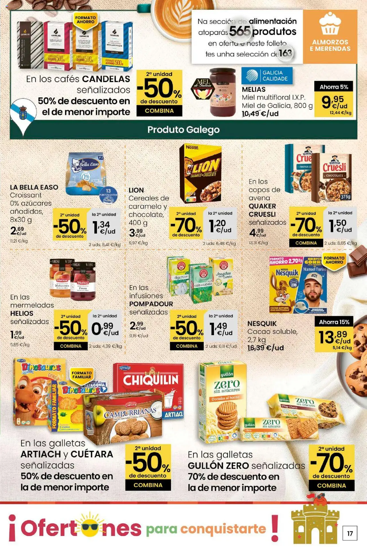 Eroski - Ofertons para conquistarte │ válido desde el 31.07.2025 | Página: 17 | Productos: Ψηφιακή κάμερα, Cereales, Galletas, Copos