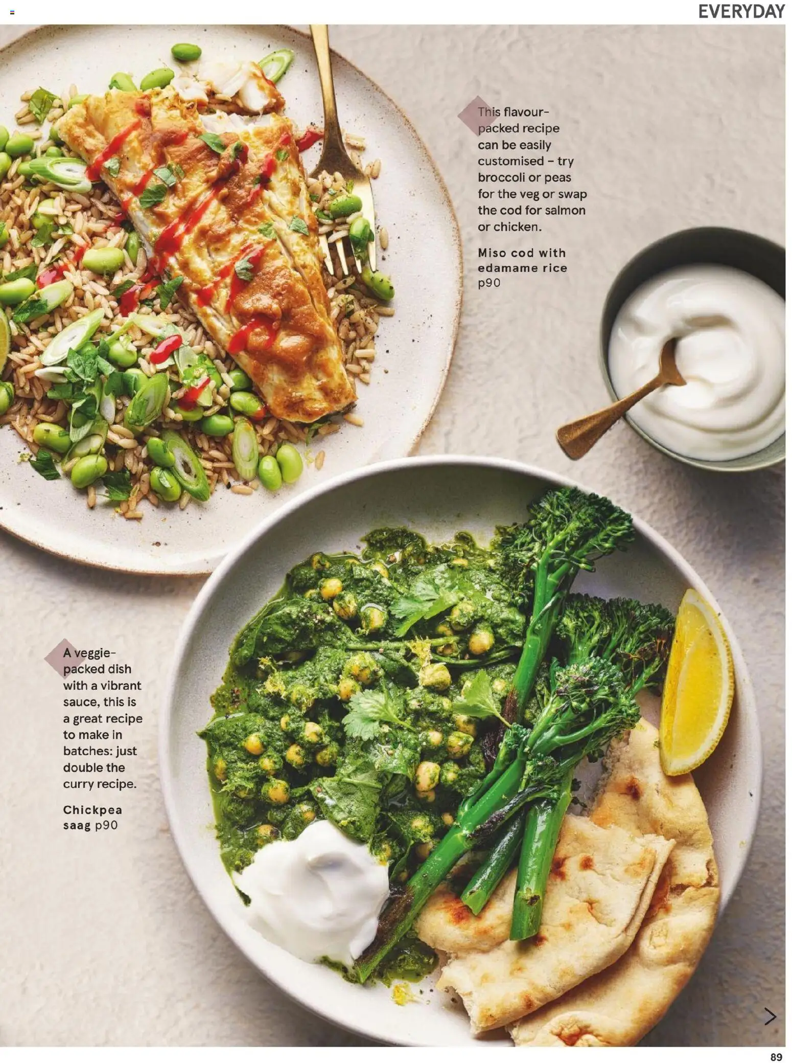{H1} | Page: 89 | Products: Salmon, Broccoli, Rice, Veggie