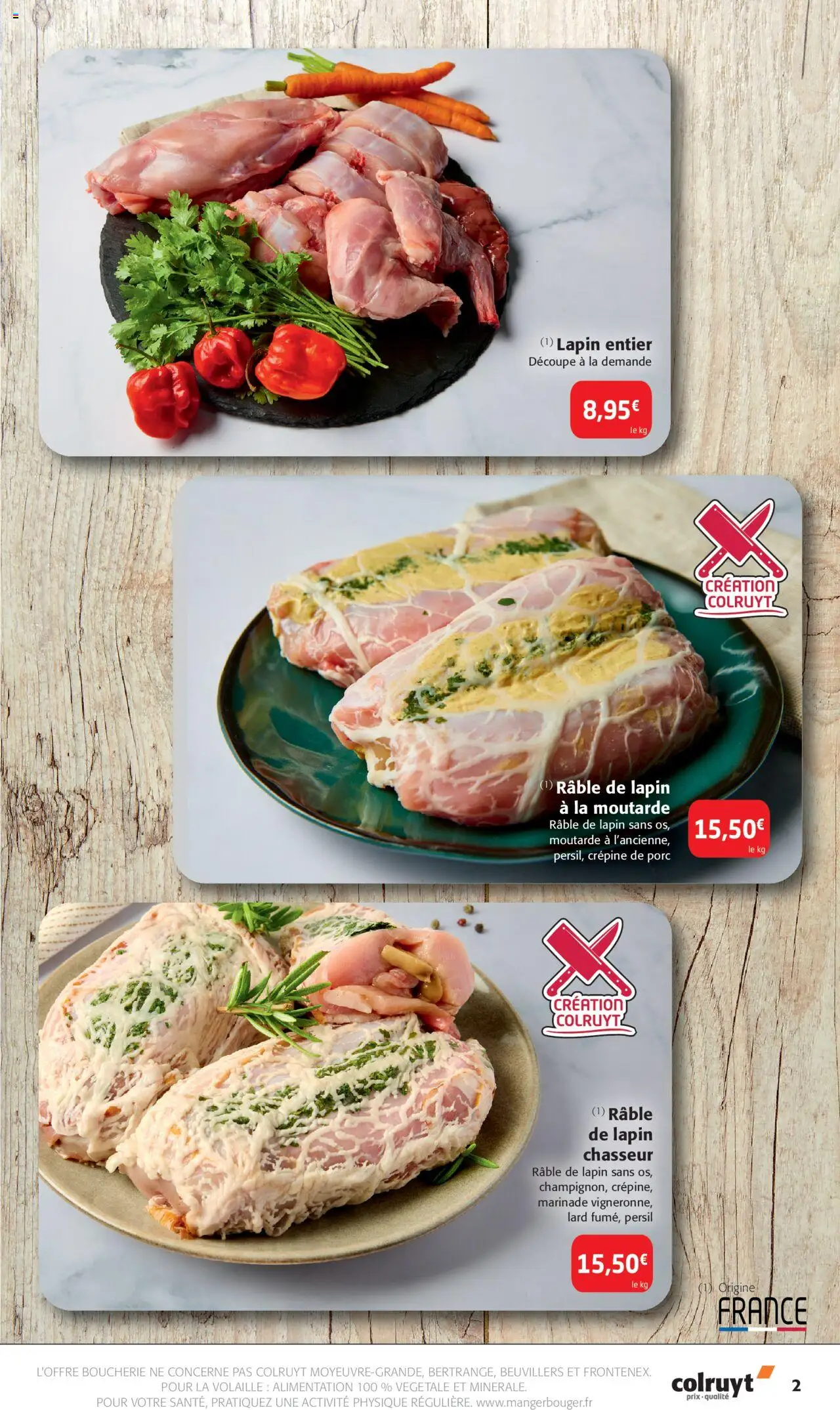  | Page: 2 | Produits: Persil, Lapin, Moutarde, Porc