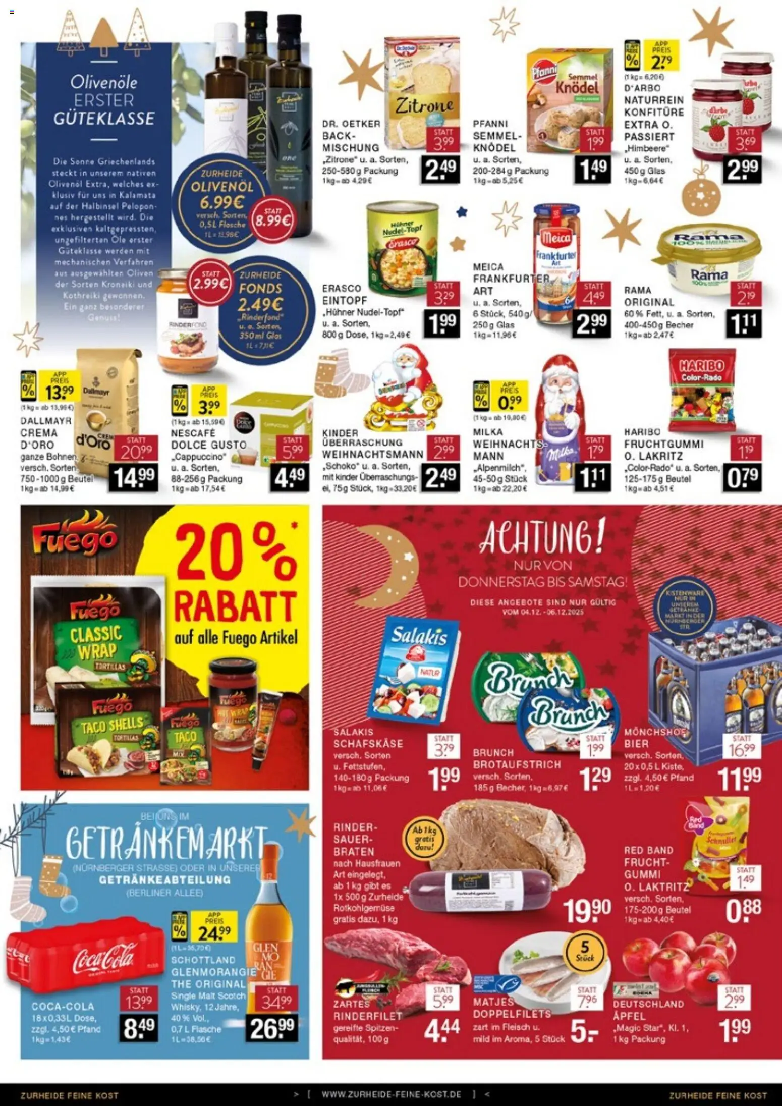 Edeka Zurheide Prospekt 	 – gültig ab 01.12.2025 | Seite: 8 | Produkte: Olivenol, Äpfel, Milka, Zitrone