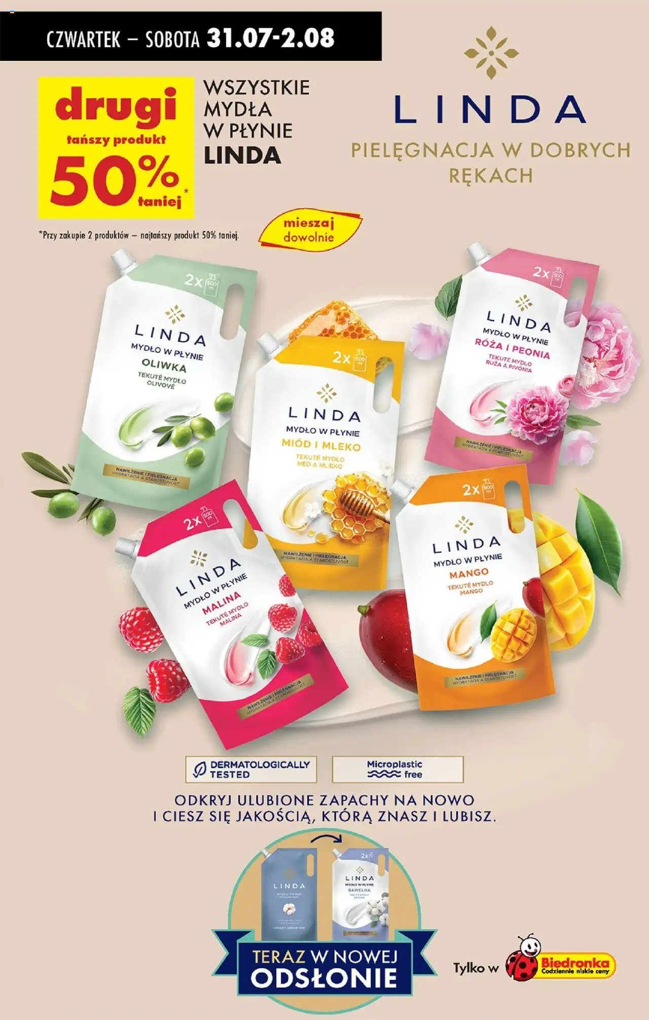 Biedronka gazetka - Oferta W tym tygodniu od 31.07.2025 | Strona: 76 | Produkty: Mango, Malina, Miód, Mydło
