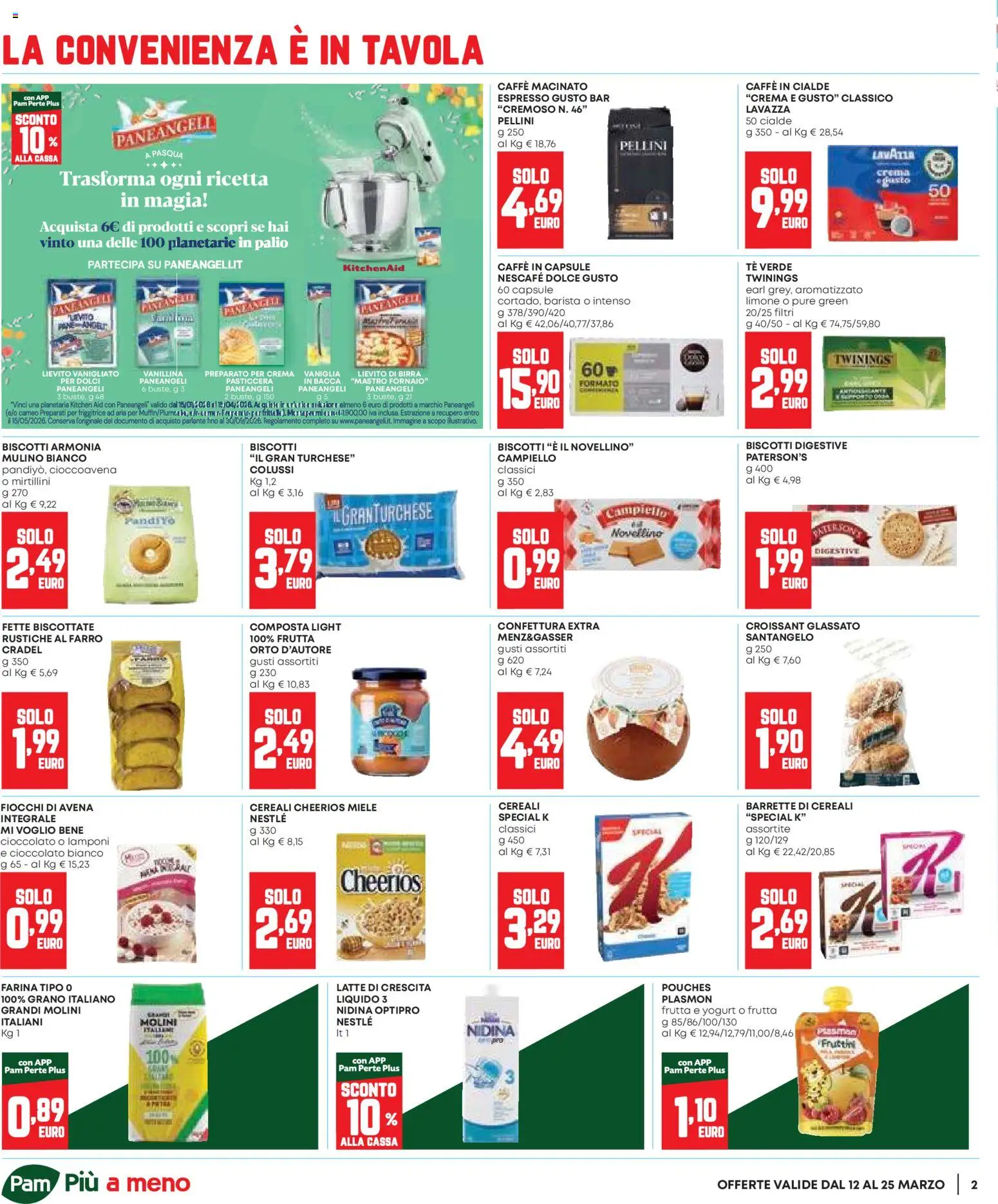 Volantino Panorama del 12.03.2026 | Pagina: 2 | Prodotti: Lamponi, Farina, Caffe in capsule, Croissant