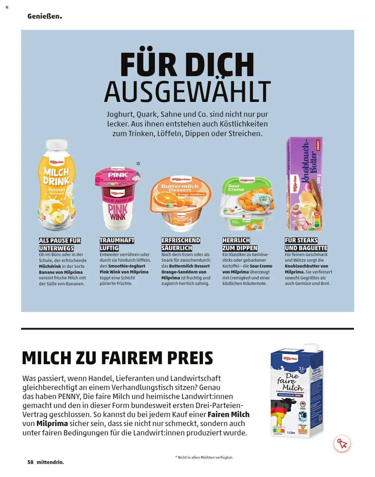 Penny  Kundenmagazin Sommer - gültig ab dem 13.06.2025 | Seite: 58 | Produkte: Joghurt, Baguette, Bananen, Creme