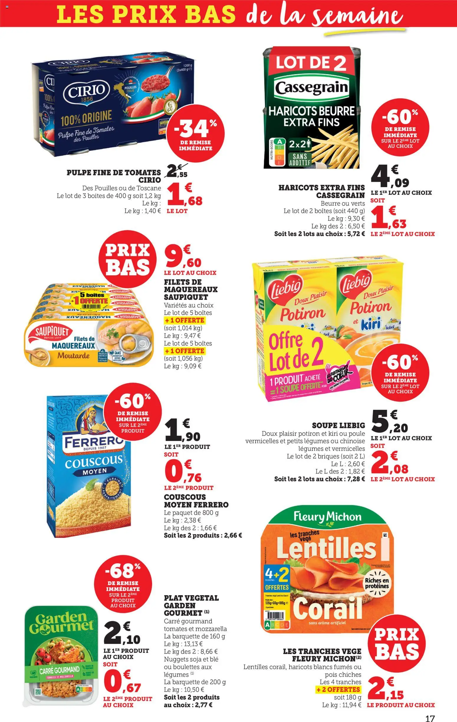 {H1} | Page: 17 | Produits: Potiron, Beurre, Moutarde, Tomates