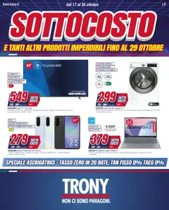 Anteprima del volantino Trony Roma catalogo valido a partire dal 17.10.2025