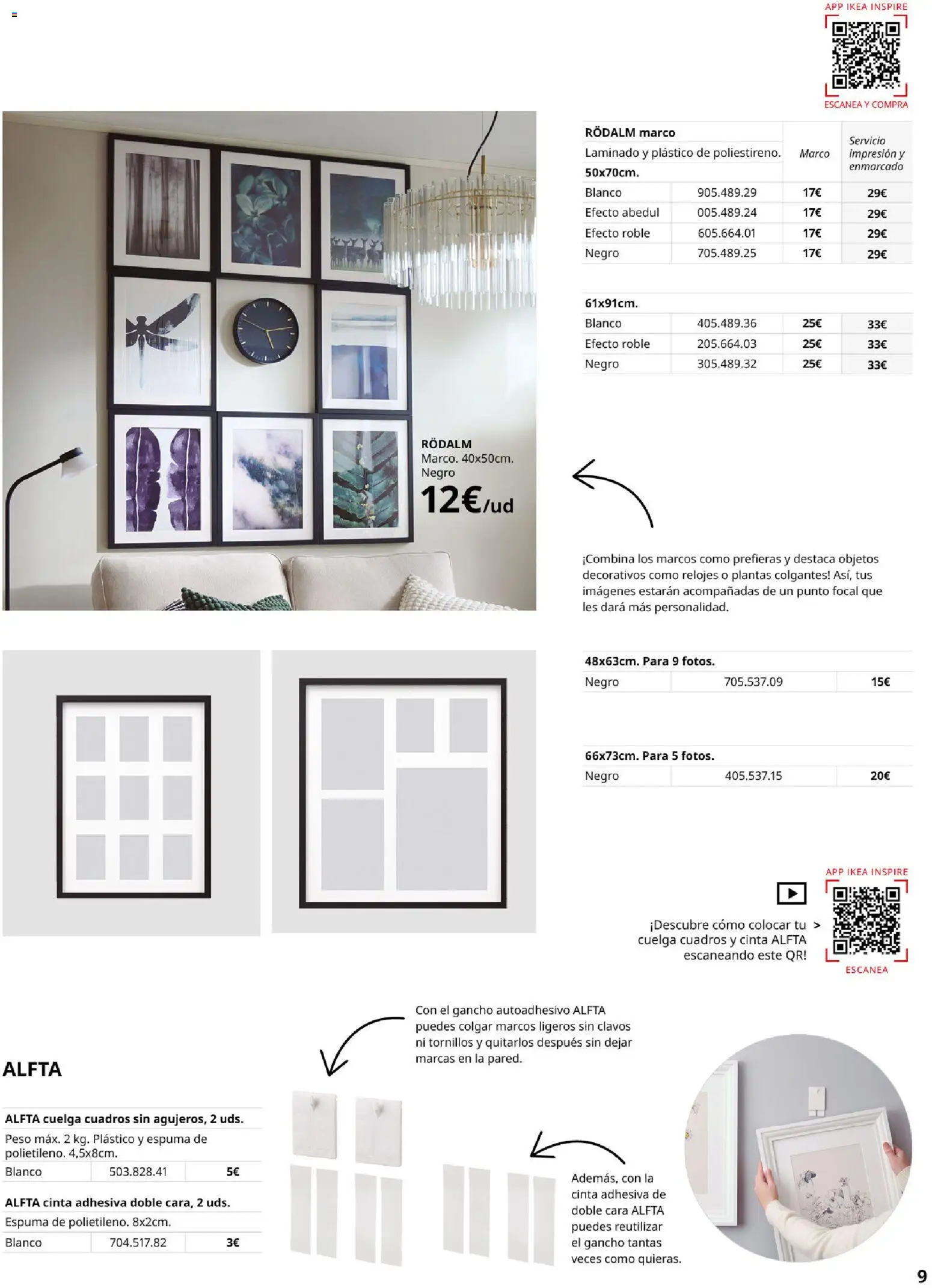 Catálogo IKEA Marcos │ válido desde el 29.04.2026 | Página: 9 | Productos: Marco, Peso