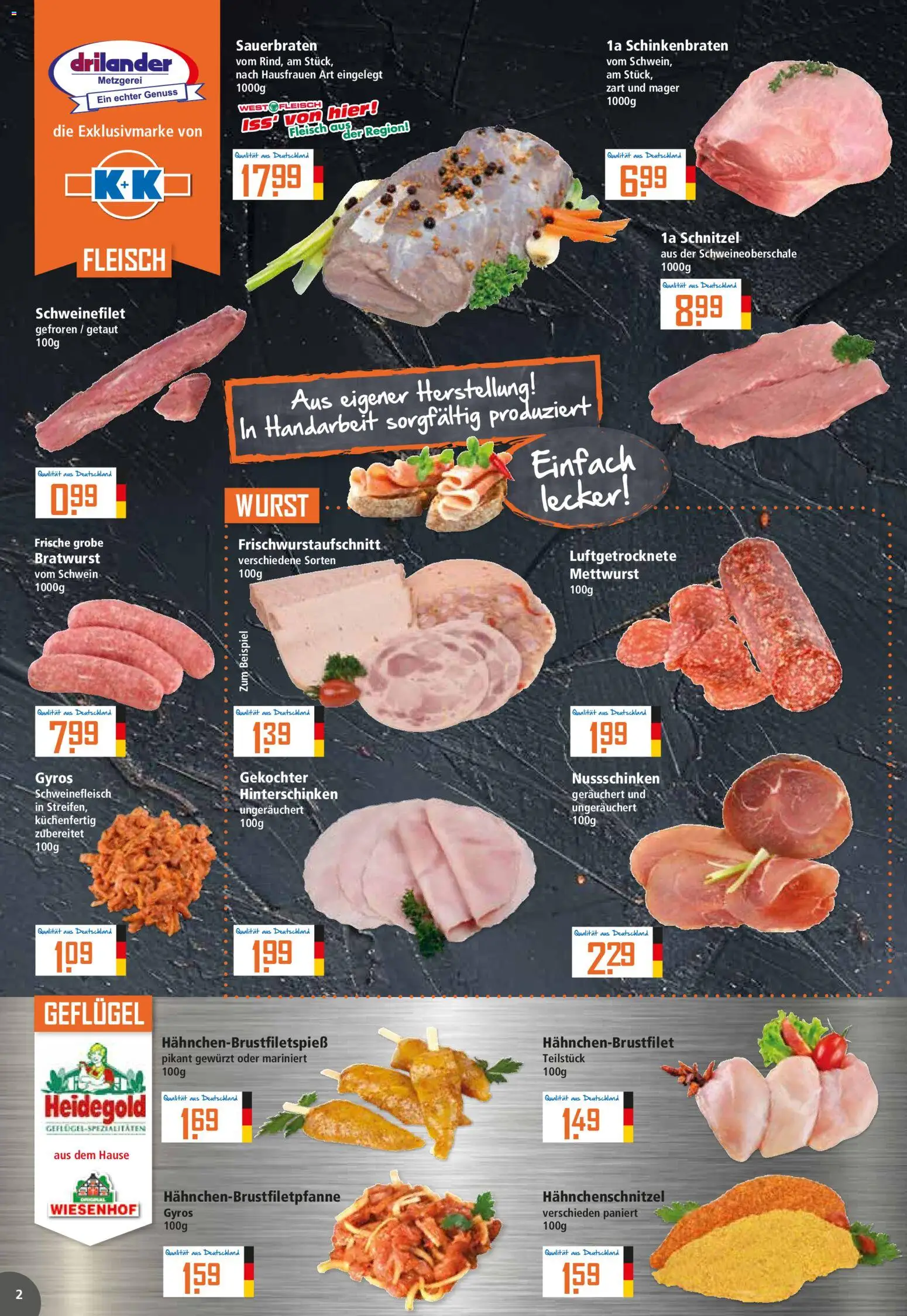 Klaas & Kock Prospekt 	 – gültig ab 26.01.2026 | Seite: 2 | Produkte: Bratwurst, Schweinefilet, Schweinefleisch, Fleisch