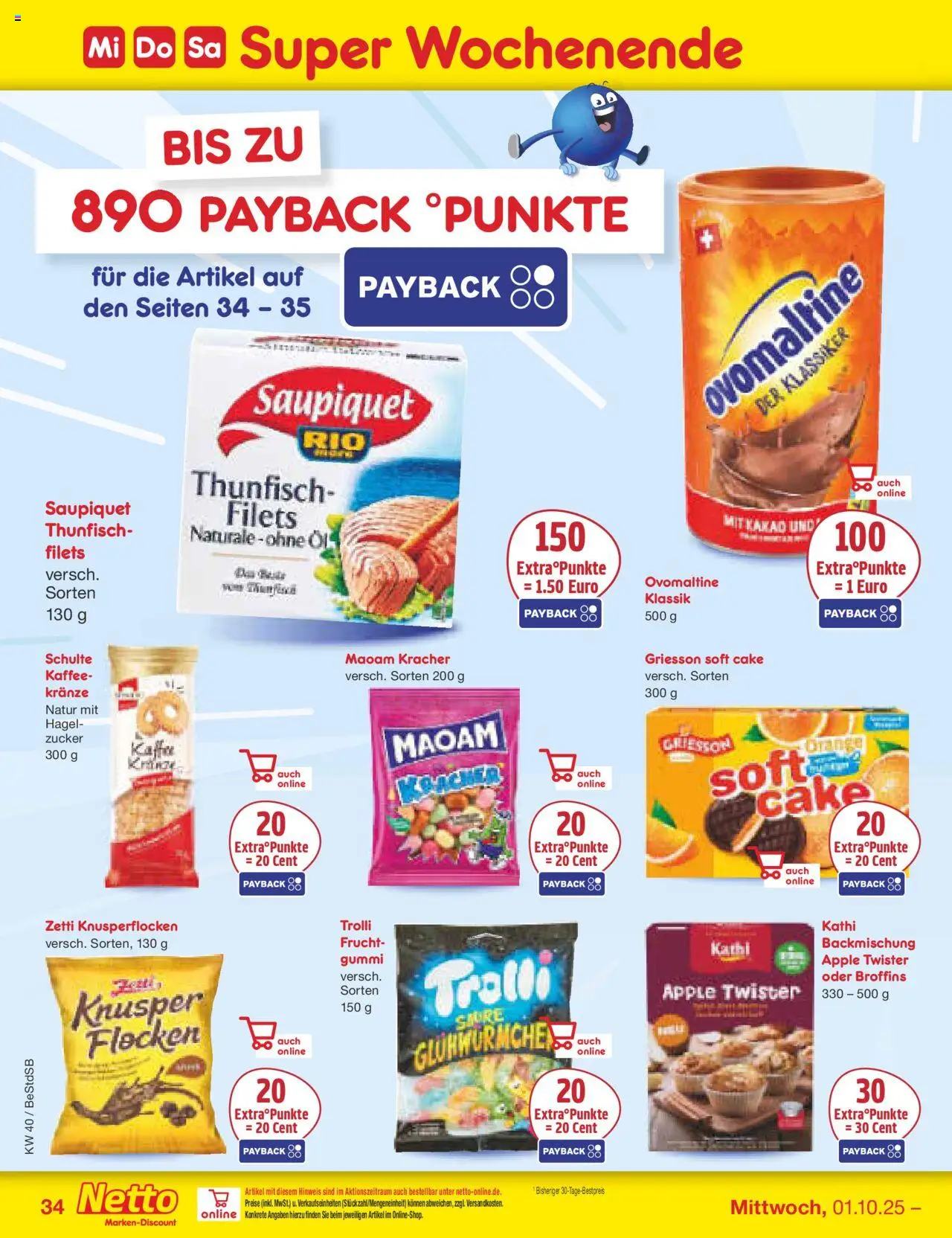 Netto Marken-Discount Prospekt 	 – gültig ab 29.09.2025 | Seite: 38 | Produkte: Ovomaltine, Öl, Thunfisch, Apple