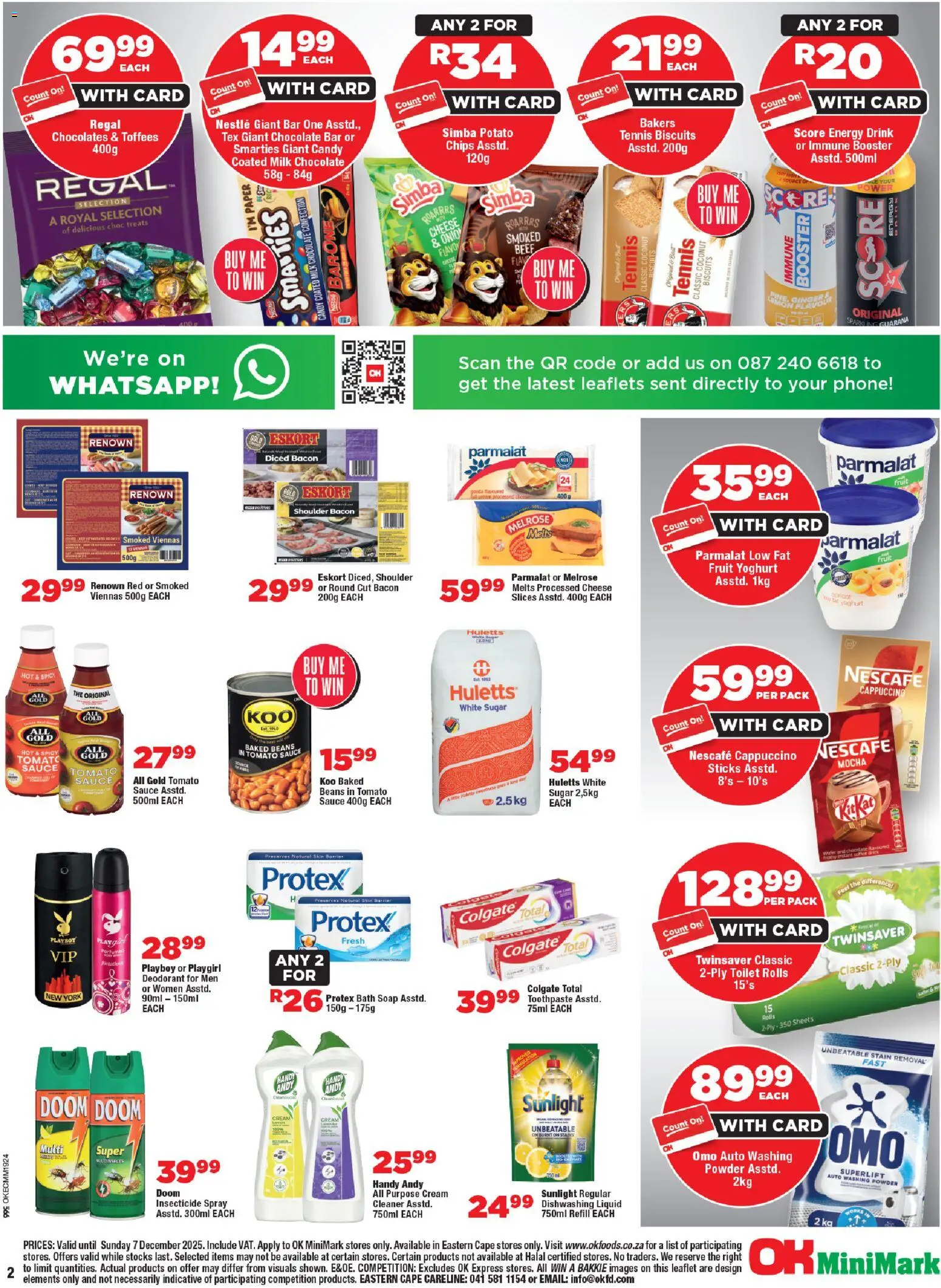 New OK Foods catalogue – valid from 25.11.2025 | Page: 2 | Products: Yoghurt, Toilet, Toothpaste, Fruit