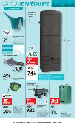 Carrefour - Prévisualisation de Carrefour Jardin plantation et mobilier valide à partir de 14.04.2026 | Page: 17 | Produits: Sac, Gouttière, Poignées, Rateau