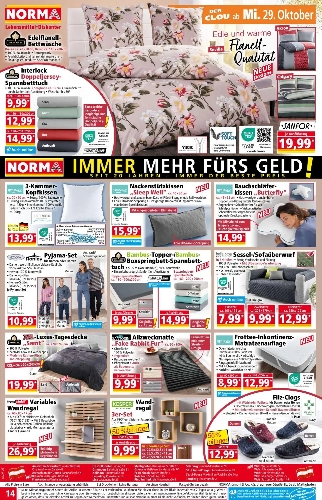 Norma Flugblatt gültig ab 27.10.2025 | Seite: 15 | Produkte: Hülle, Kissen, Regal