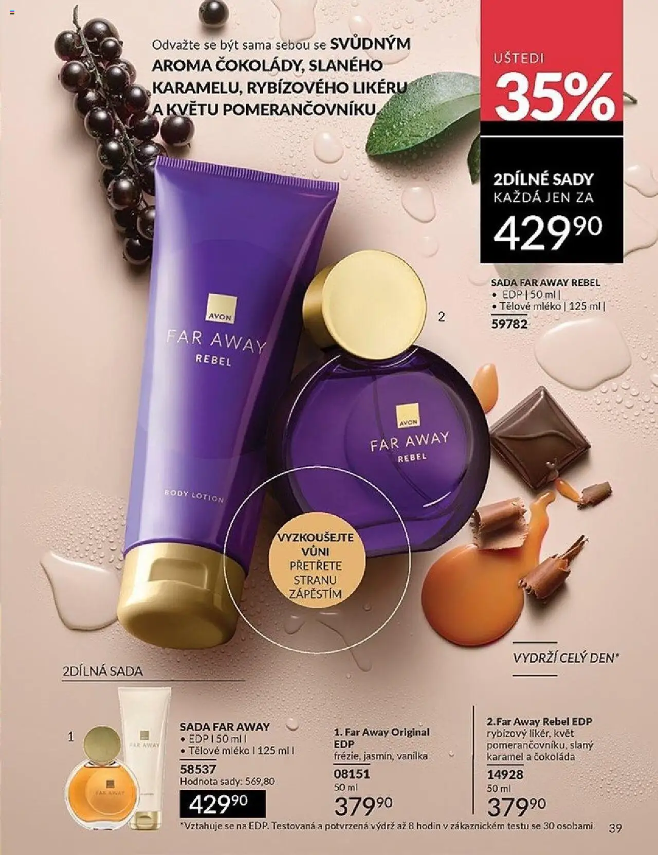 Avon katalog 10/2025 od 01.10.2025 | Strana: 39 | Produkty: Tělové mléko, Mléko, Čokoláda, Body