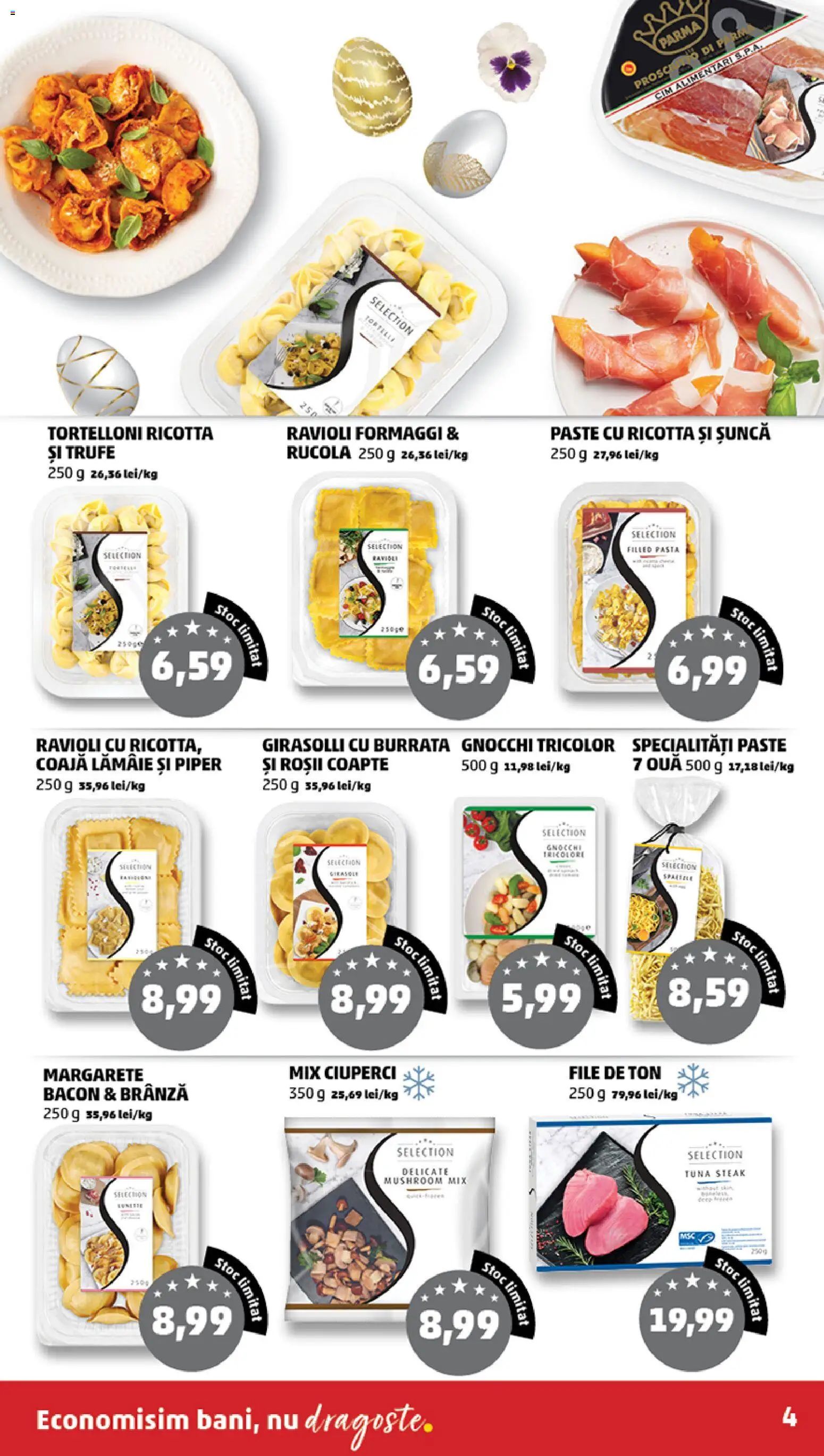 Noul catalog PENNY – valabil de la 18.03.2026 | Pagină: 4 | Produse: Bacon, Brânză, Paste, Lămâie