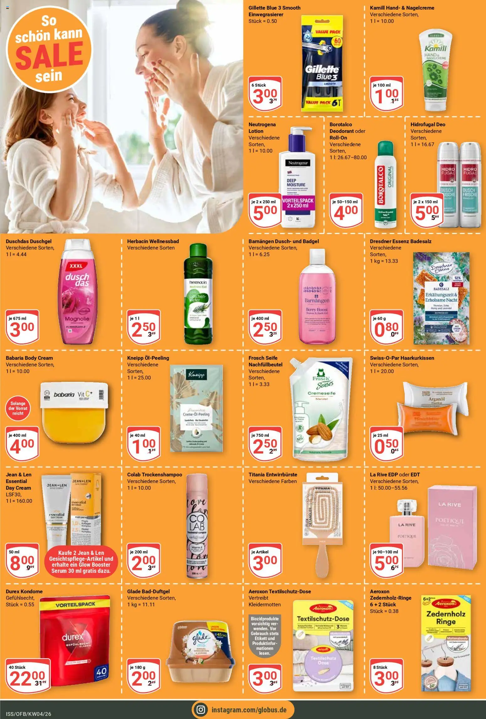 Globus Prospekt 	 – gültig ab 19.01.2026 | Seite: 22 | Produkte: Creme, Seife, Duschgel, Duschdas