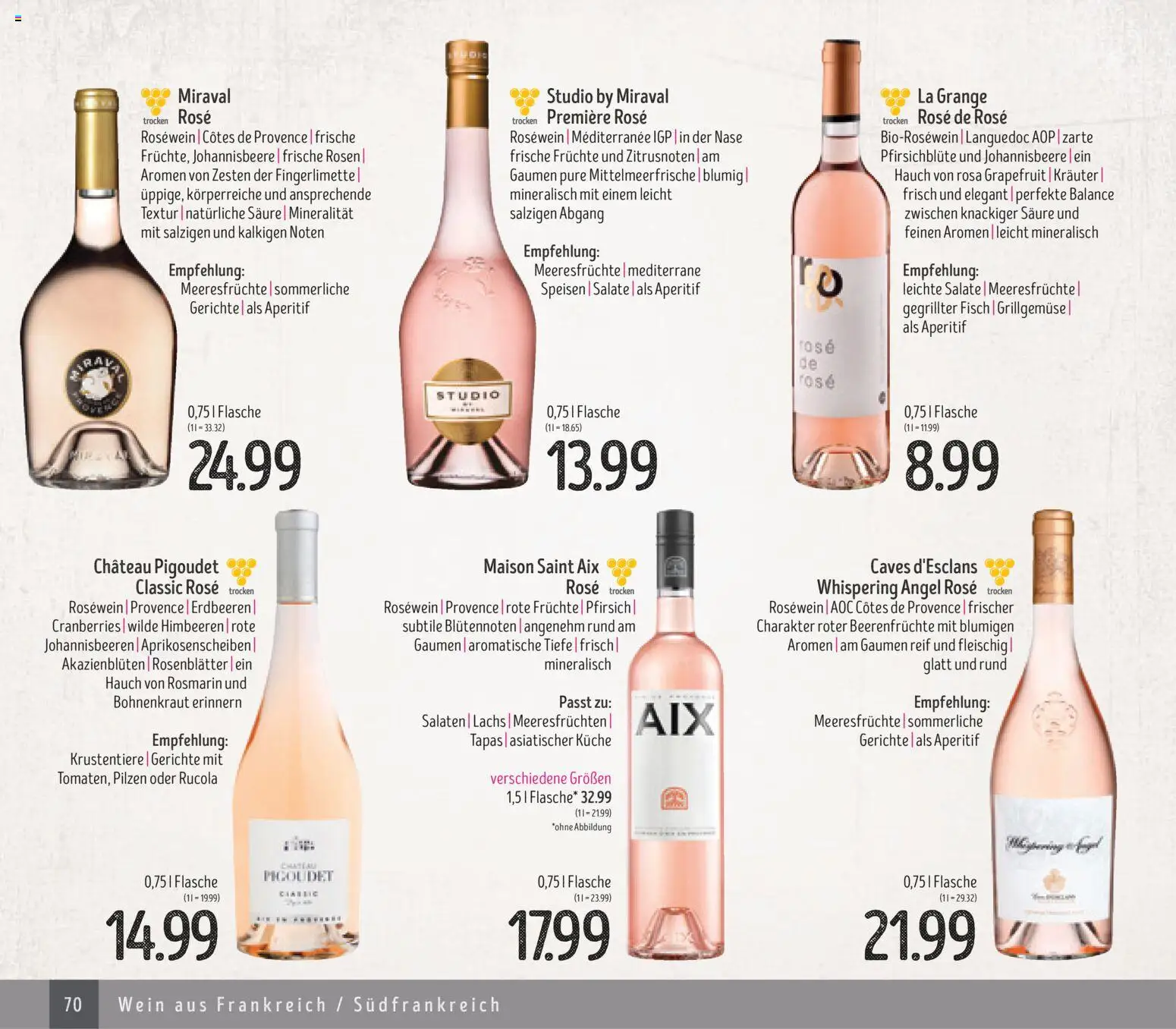 Edeka Struve Wein– und Spirituosen – gültig ab 14.11.2025 | Seite: 70 | Produkte: Himbeeren, Küche, Fisch, Meeresfrüchte