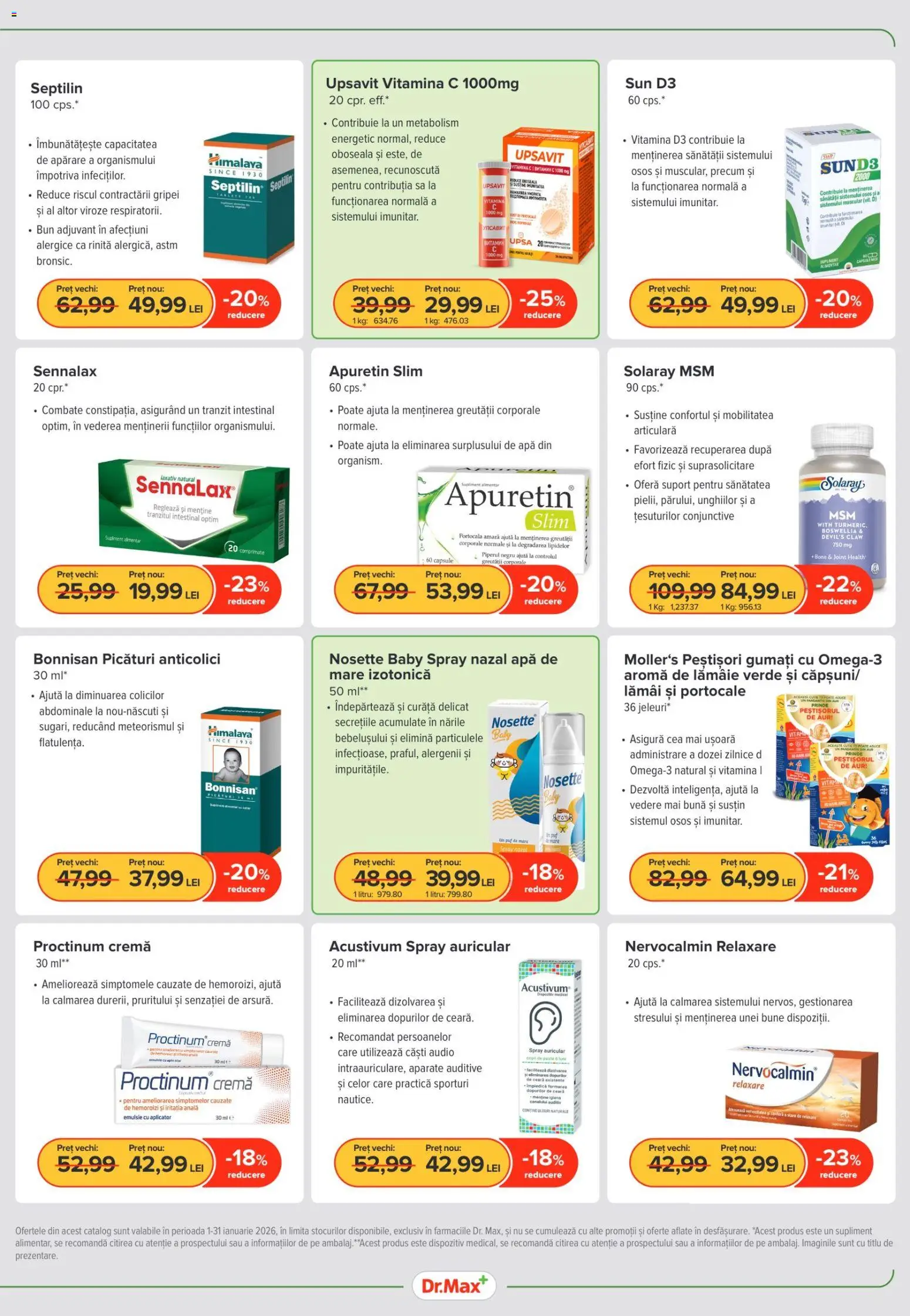 Noul catalog Dr.Max – valabil de la 01.01.2026 | Pagină: 5 | Produse: Audio, Căști, Apă, Lămâie