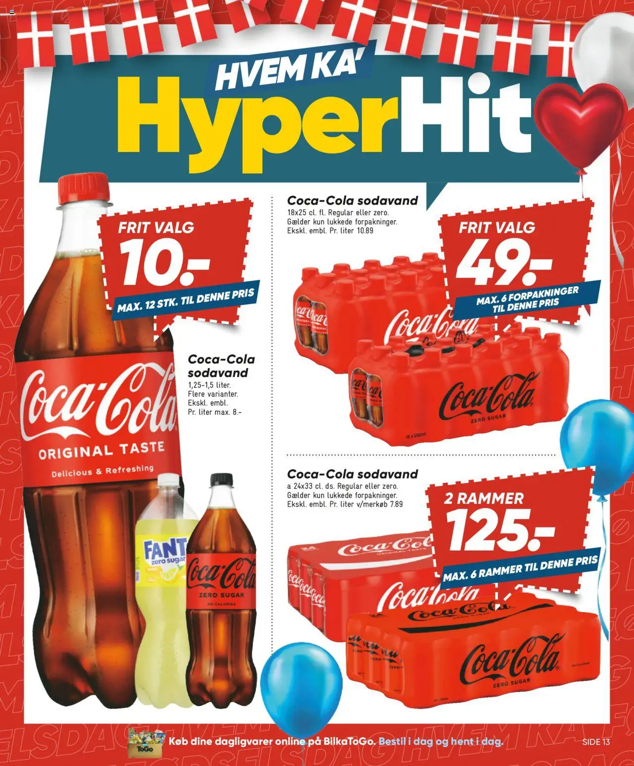 Bilka Tilbudsavis gyldig fra 01.08.2025 | Side: 13 | Produkter: Rammer, Coca Cola, Sodavand, Cola