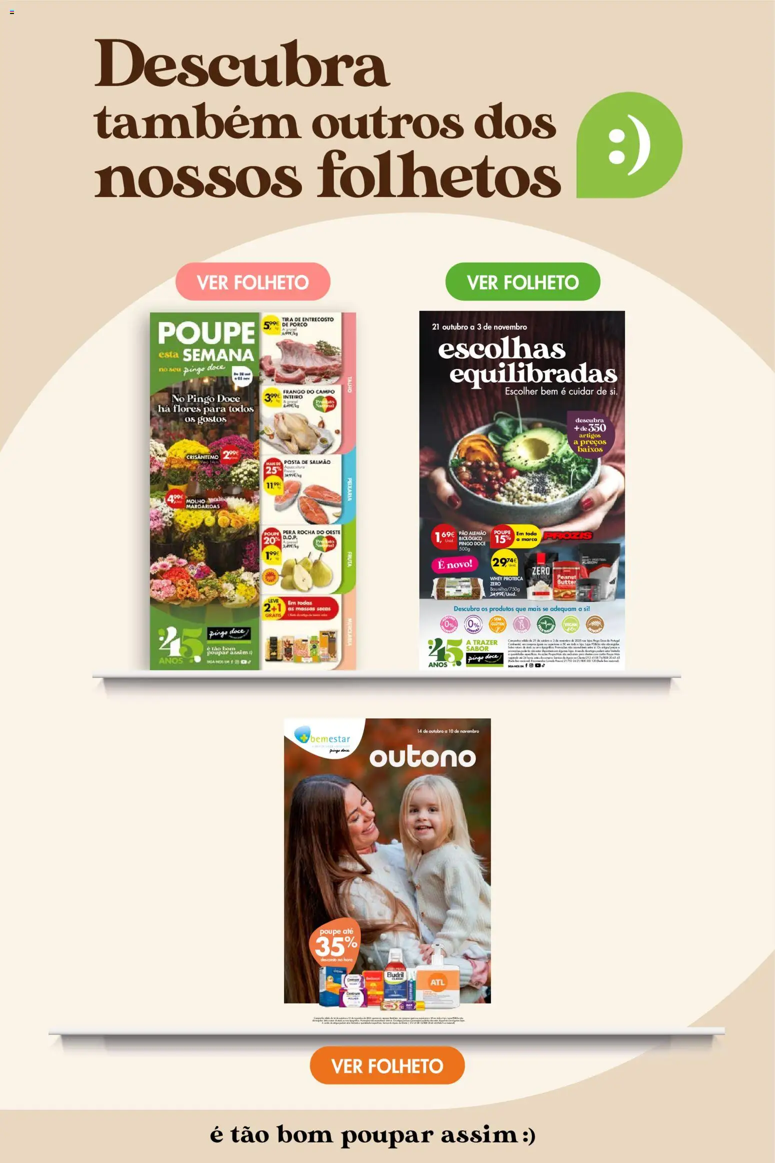 Pingo Doce Poupe este Fim de Semana │ válido de 31.10.2025 | Página: 24 | Produtos: Flores, Salmão, Pão, Whey protein