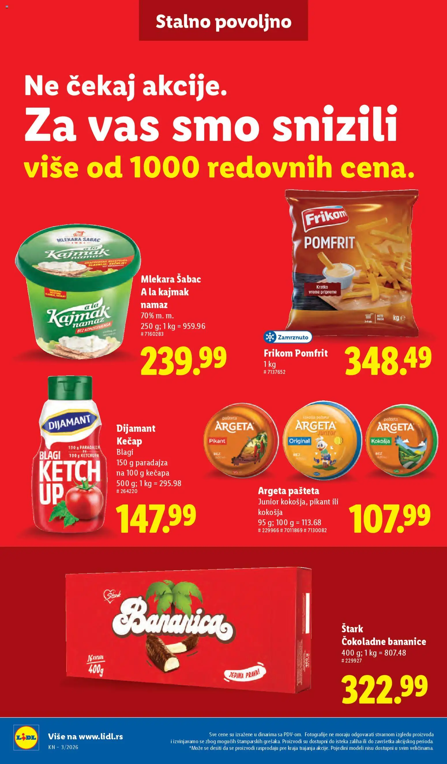 Lidl katalog - važi od 15.01.2026 | Strana: 38 | Proizvode: Banana, Kečap, Pašteta, Kajmak
