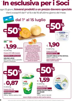 Volantino COOP del 03.07.2025 | Pagina: 2 | Prodotti: Yogurt, Noci, Melone, The