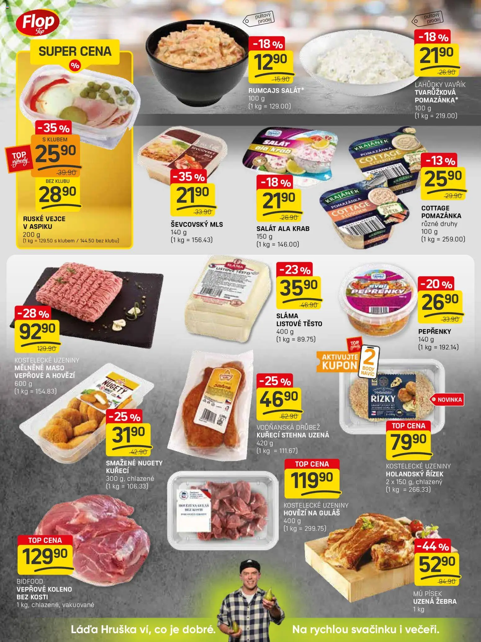 Flop leták - FlopTop od 07.01.2026 | Strana: 10 | Produkty: Listové těsto, Pomazánka, Maso, Nugety