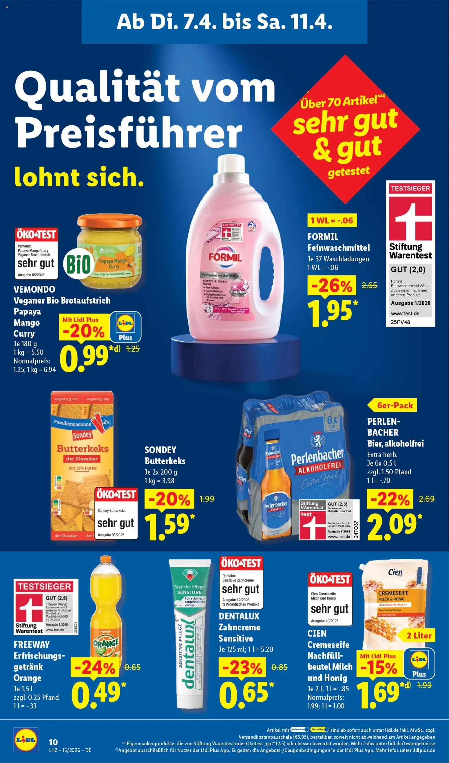 Lidl Prospekt – gültig ab 07.04.2026 | Seite: 20 | Produkte: Milch, Butter, Mango