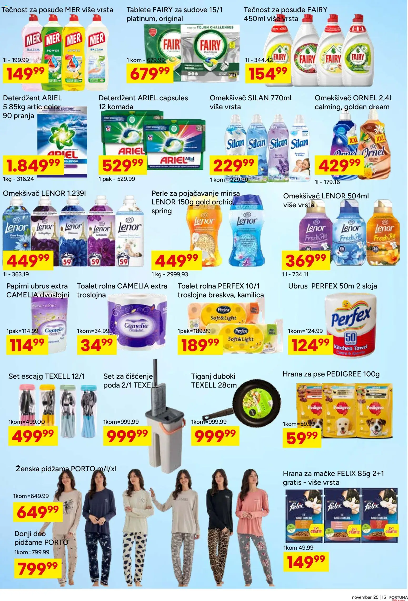 Fortuna Market katalog - važi od 12.12.2025 | Strana: 15 | Proizvode: Pedigree, Lenor, Hrana za pse, Ubrus