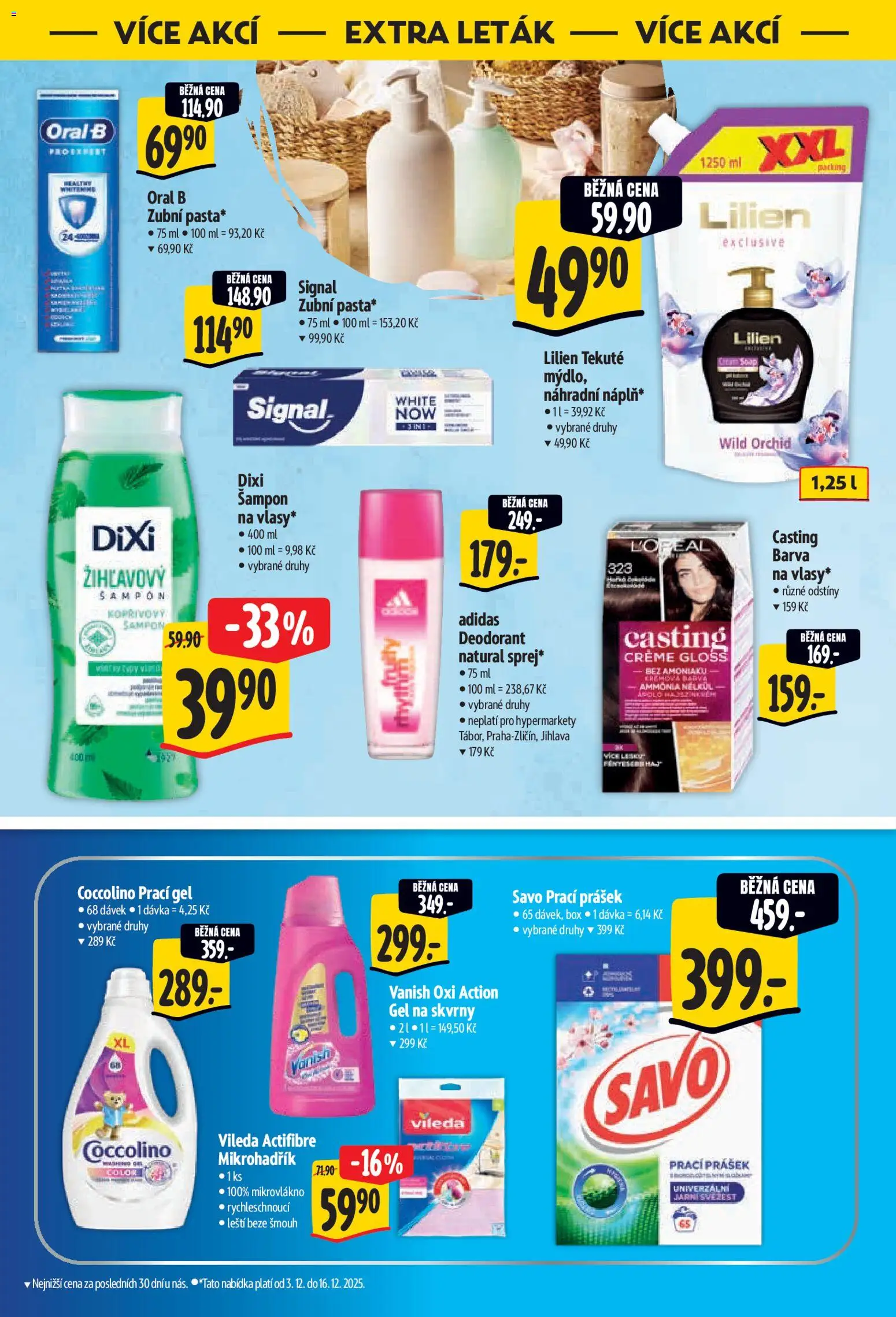 Albert leták - Hypermarket od 03.12.2025 | Strana: 45 | Produkty: Deodorant, Vileda Actifibre, Prací Prášek, Šampon