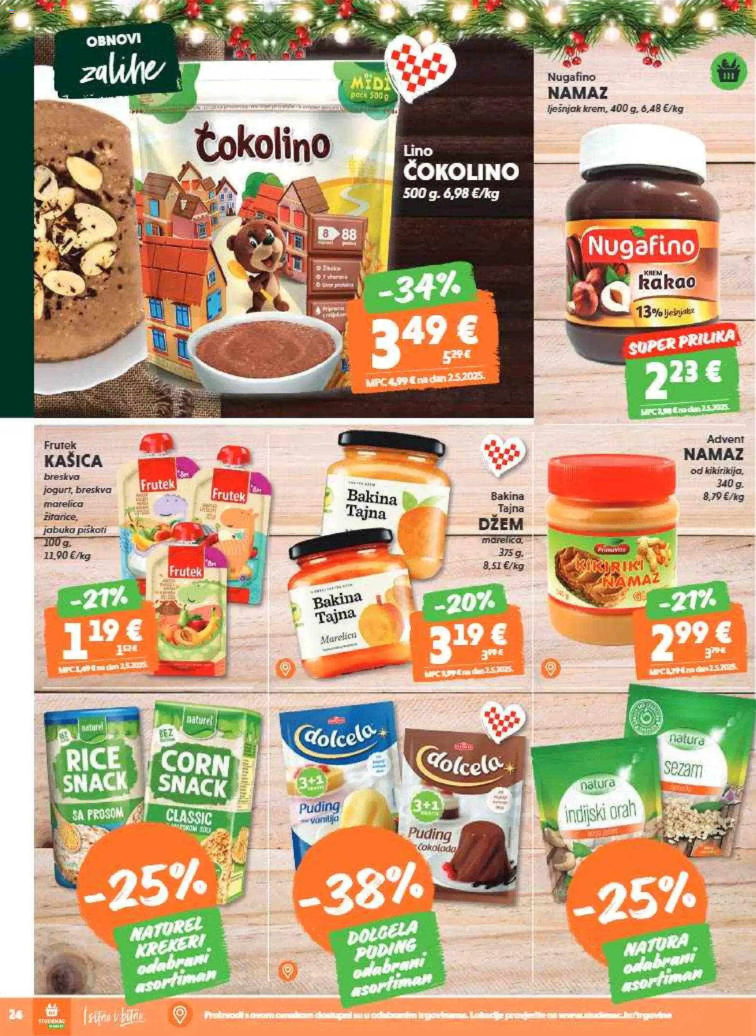 Studenac katalog | vrijedi od 10.12.2025 | Stranica: 24 | Proizvodi: Breskva, Jabuka, Orah, Namaz