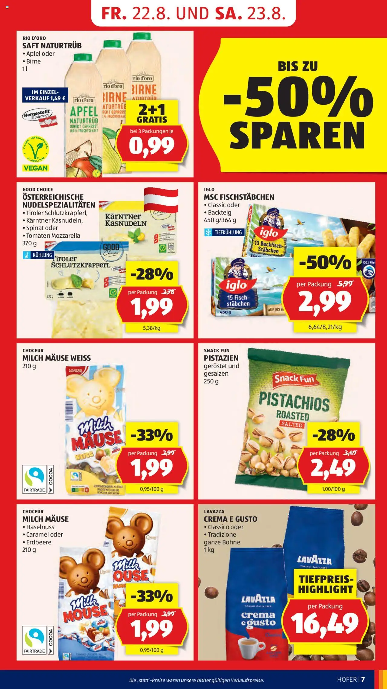 Hofer AT akciós ujság - amely érvényes a következő dátumtól: 22.08.2025 | Oldal: 9 | Termékek: Mozzarella, Vegán