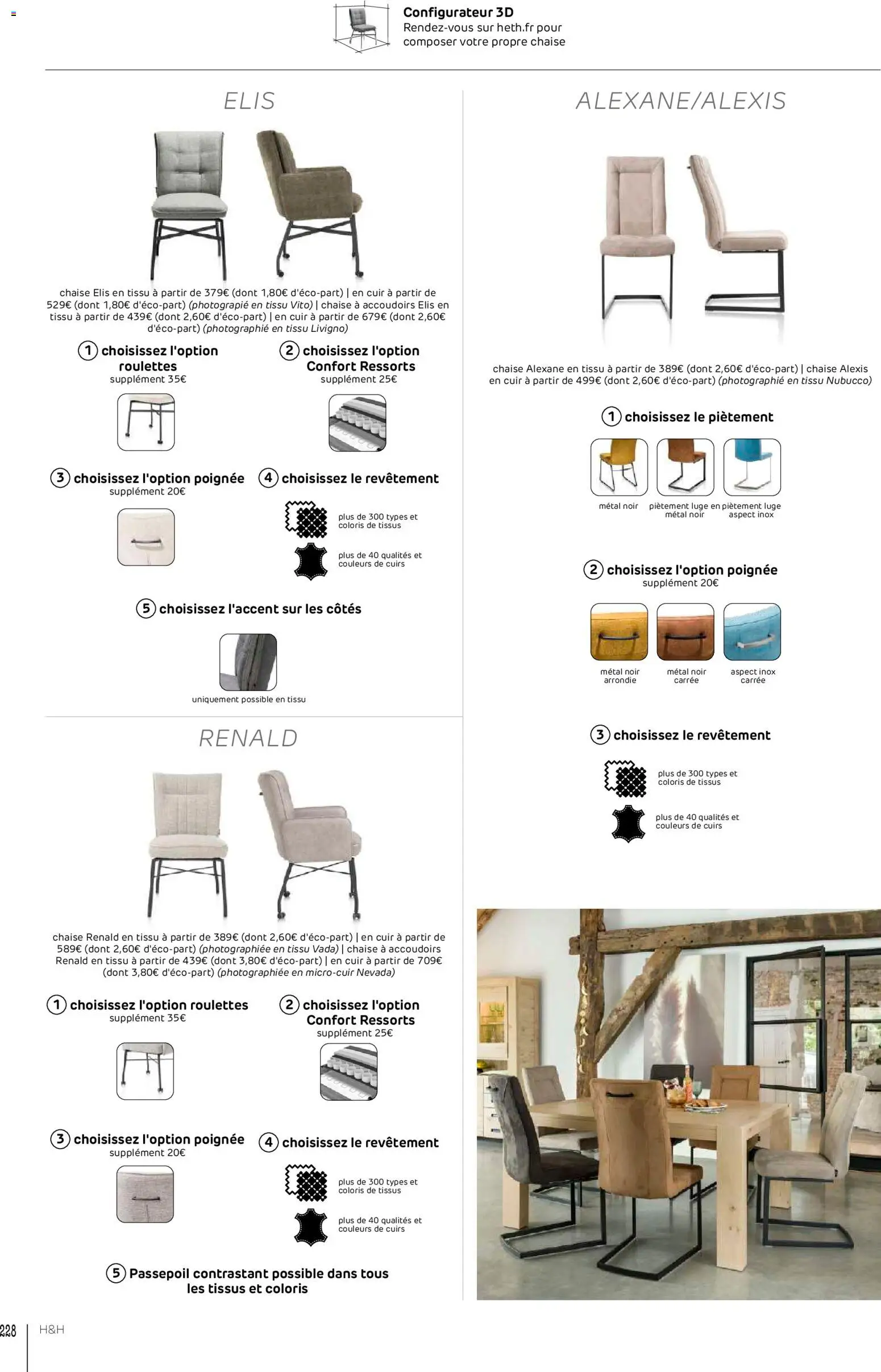 {H1} | Page: 228 | Produits: Chaise