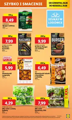 Lidl Gazetka od 26.06.2025 | Strona: 49 | Produkty: Kaszanka, Papryka, Ziemniaczki, Mix sałat