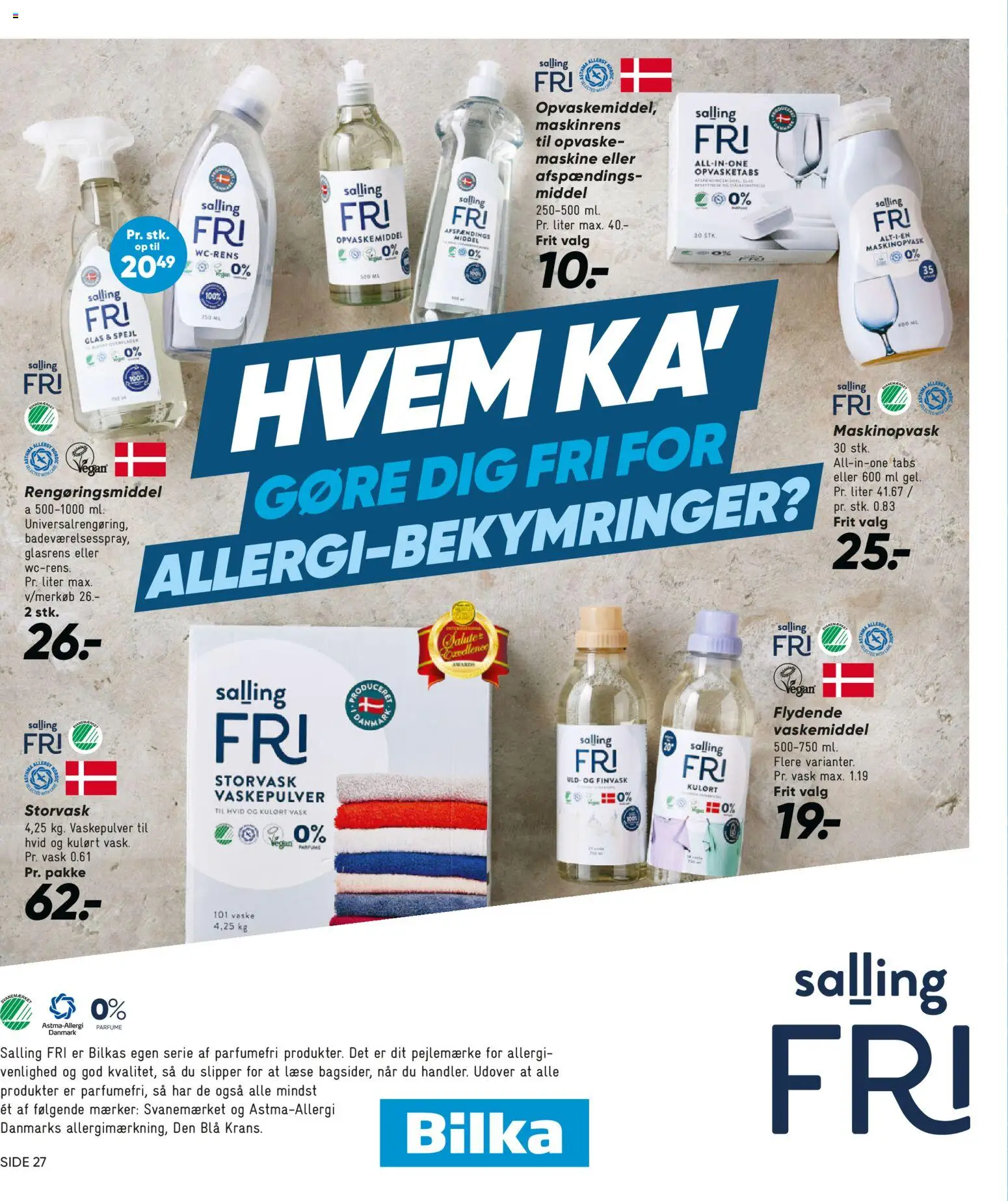 Bilka tilbudsavis – gyldig fra 01.01.2026 | Side: 43 | Produkter: Parfume, Vaskepulver, Opvaskemiddel