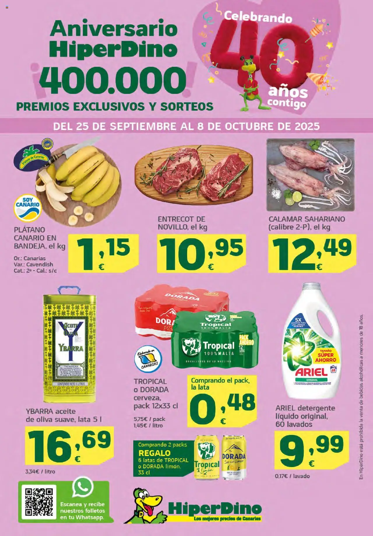 HiperDino folleto │ válido desde el 25.09.2025 | Página: 1 | Productos: Detergente, Aceite