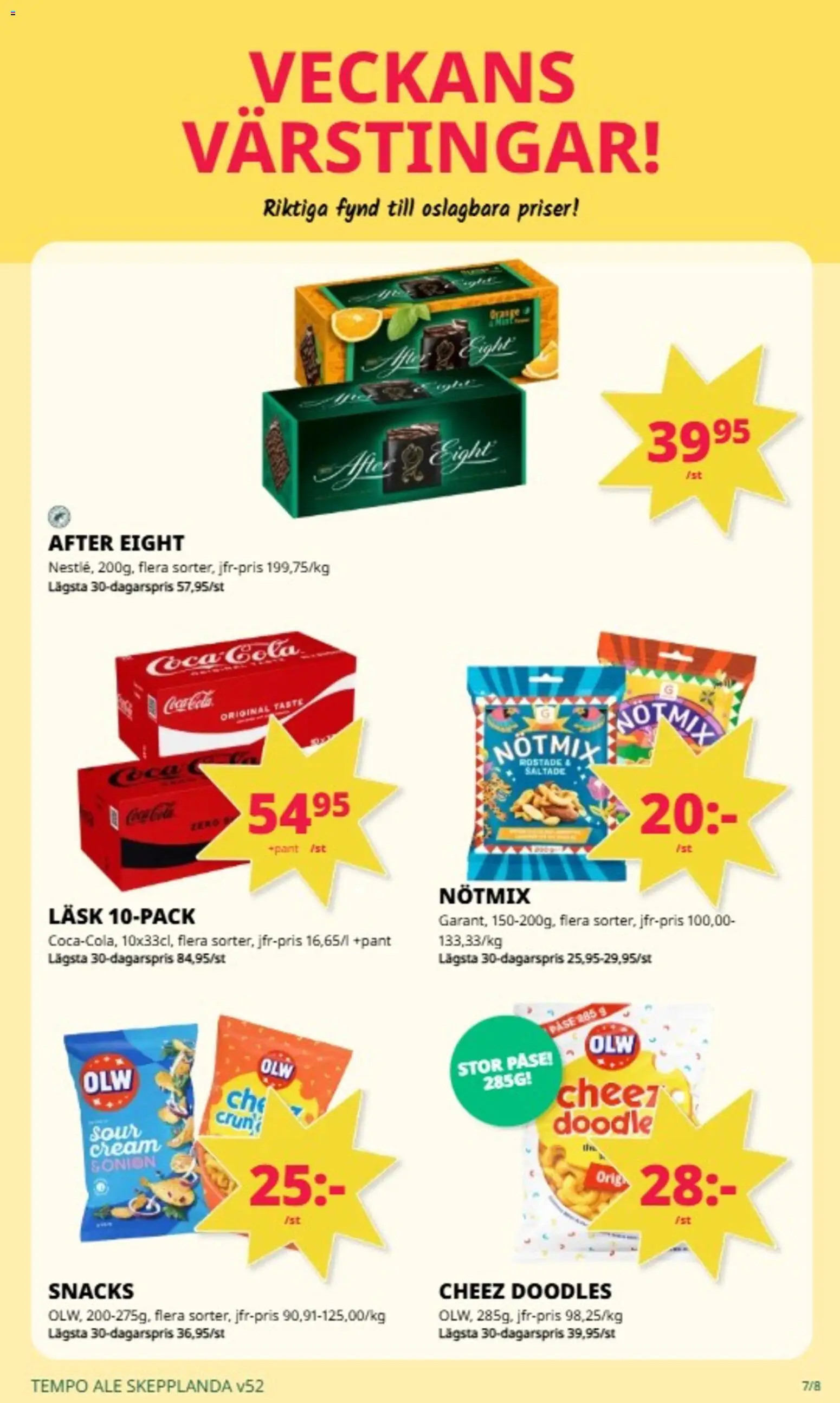 Tempo reklamblad aktuell från 22.12.2025 | Sida: 7 | Produkter: Coca cola