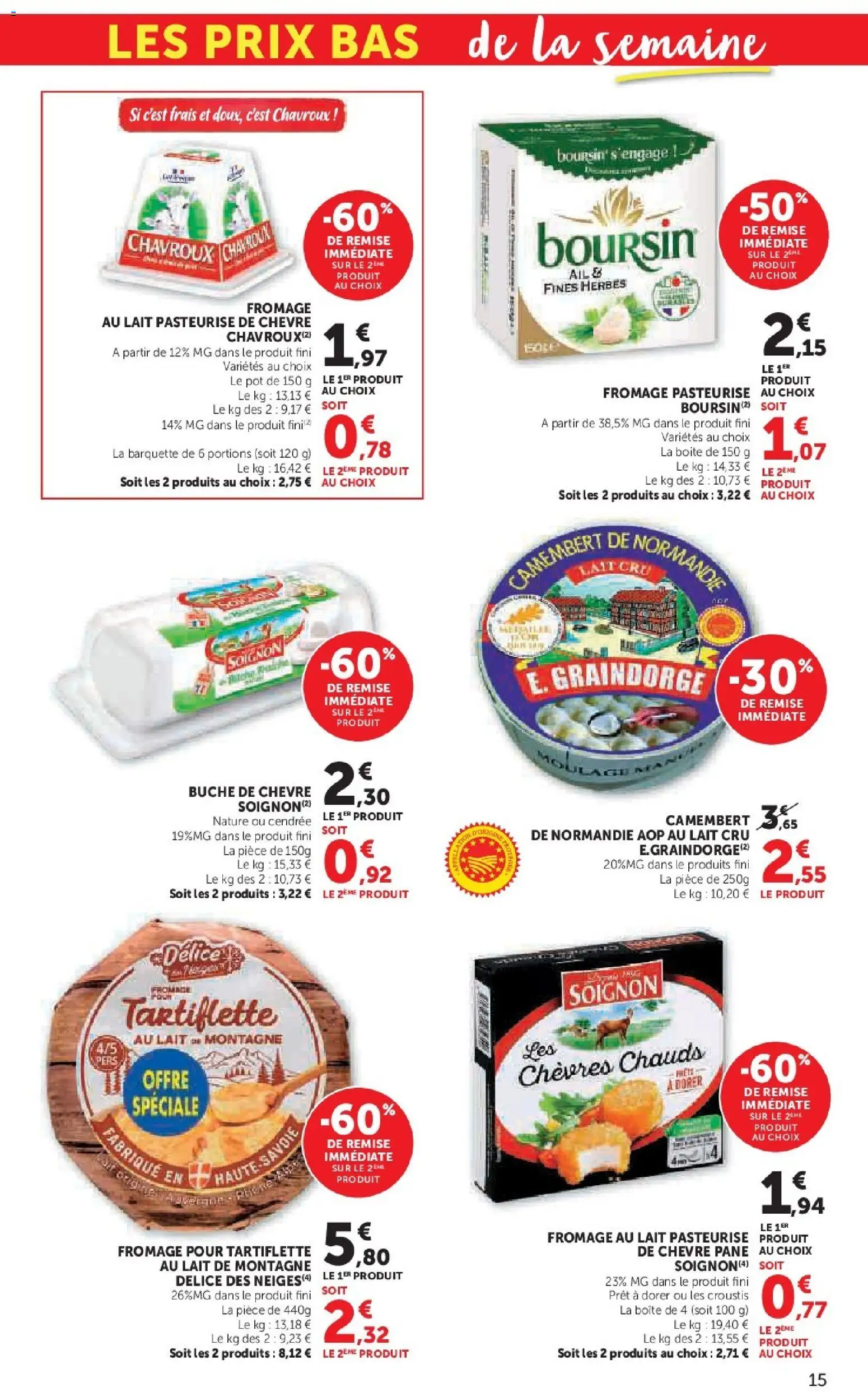 {H1} | Page: 15 | Produits: Ail, Tartiflette, Lait, Fromage