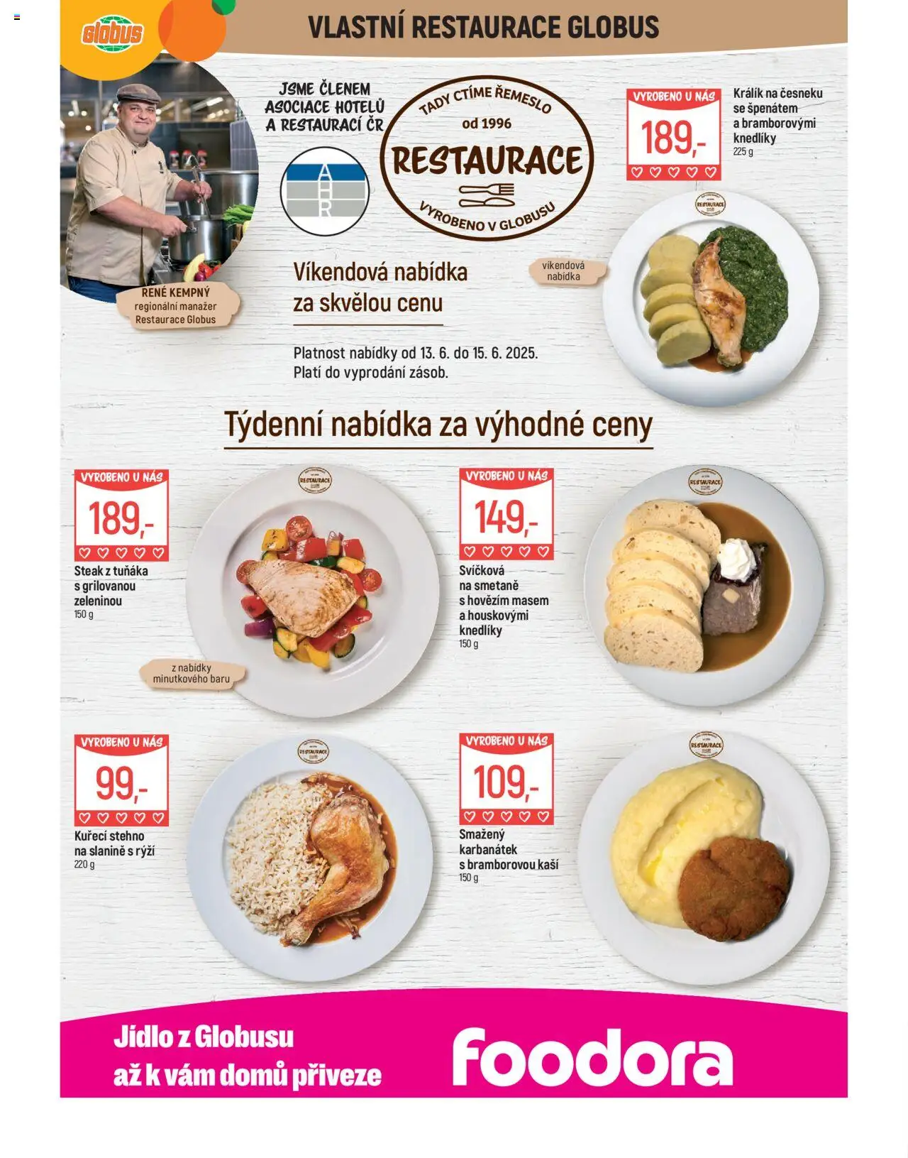 Globus leták - České Budějovice od 11.06.2025 | Strana: 9 | Produkty: Králík, Globus, Steak, Rýži