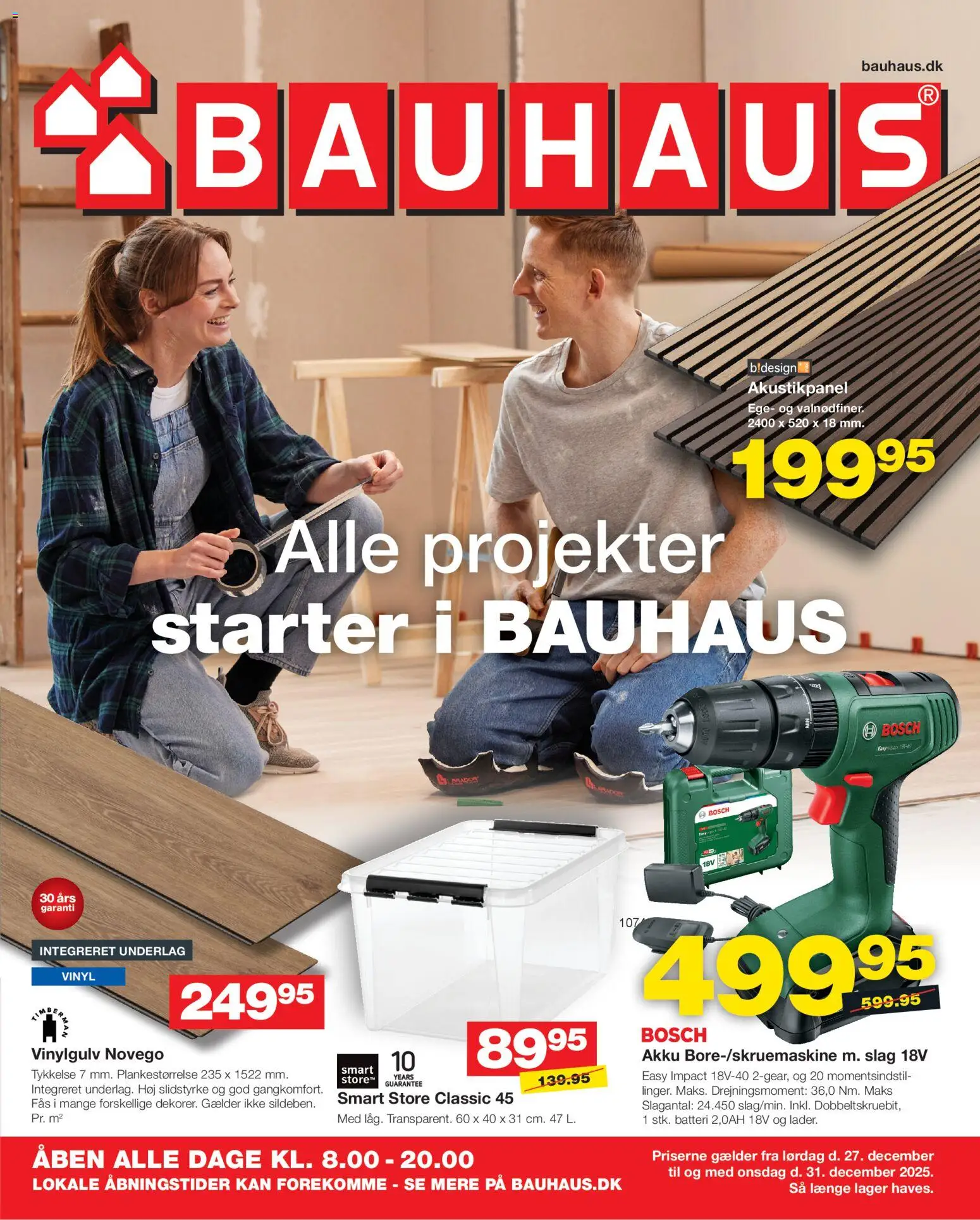 Bauhaus tilbudsavis – gyldig fra 27.12.2025 | Side: 1 | Produkter: Batteri