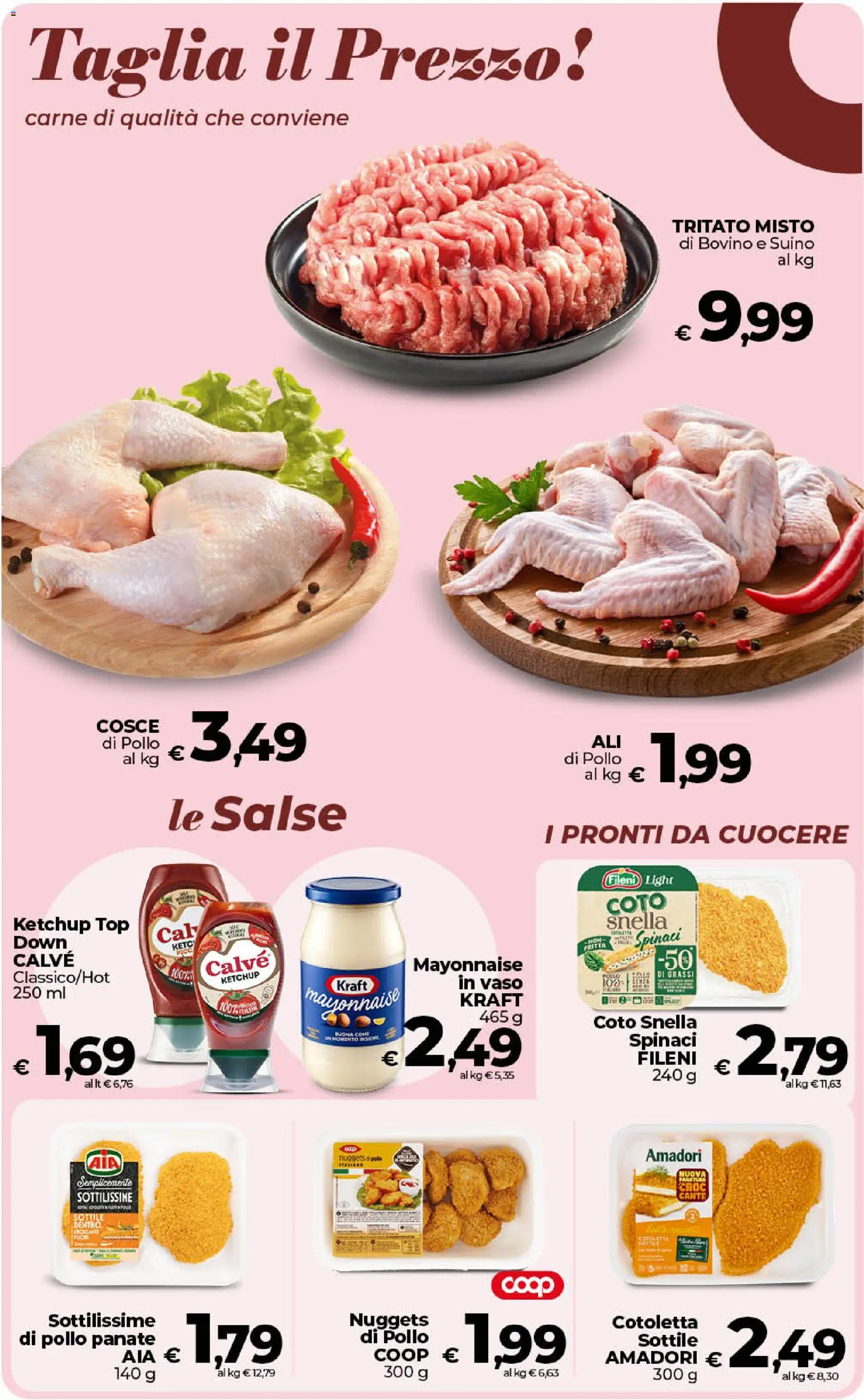 Volantino COOP del 17.04.2026 | Pagina: 12 | Prodotti: Bovino, Nuggets, Suino, Vaso