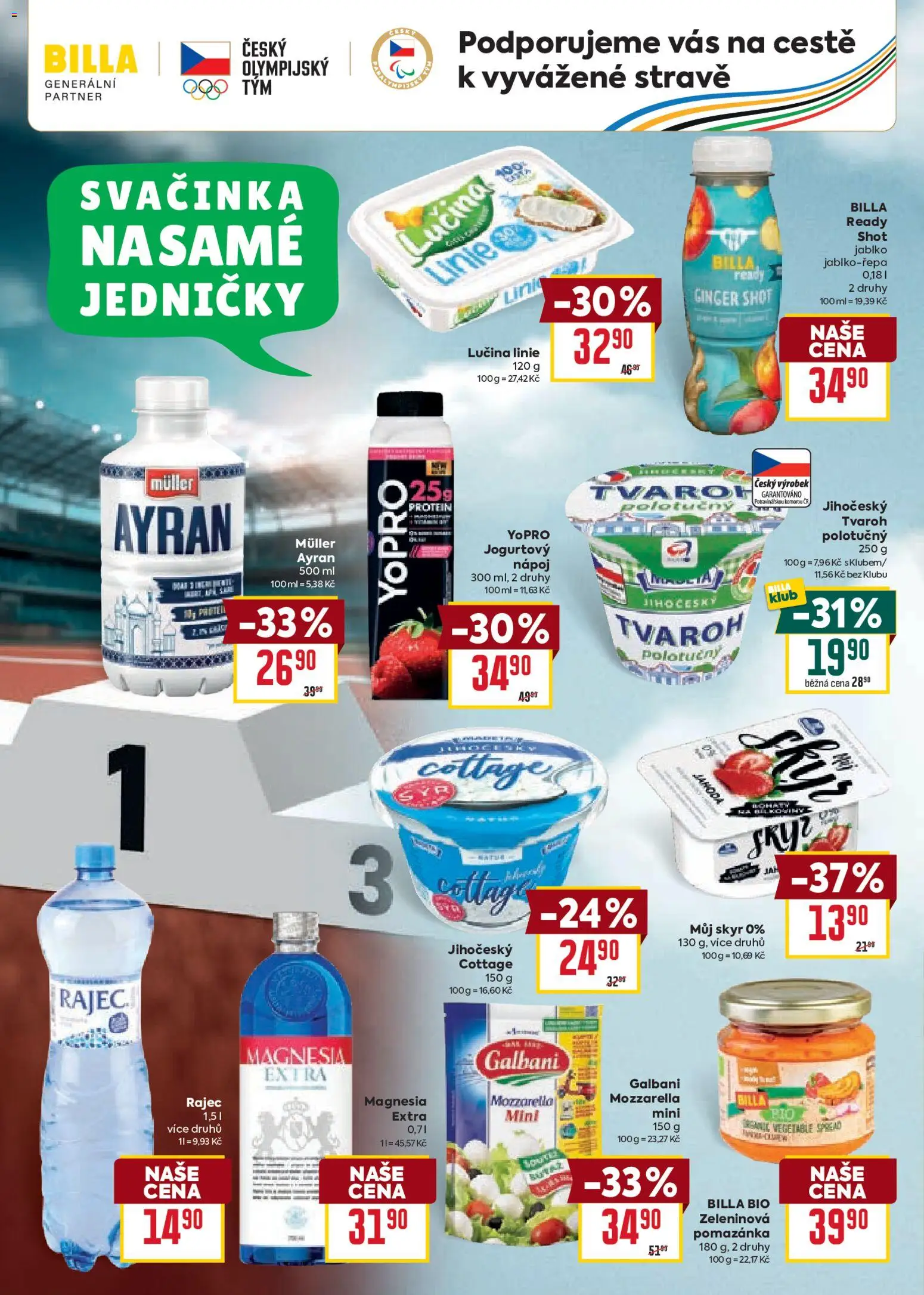 Billa Velký leták od 29.10.2025 | Strana: 20 | Produkty: Ayran, Magnesia, Ginger shot, Pomazánka