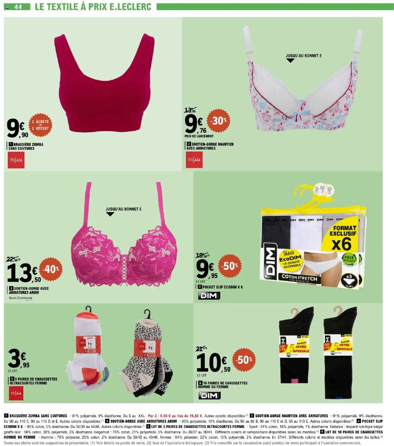  | Page: 44 | Produits: Bonnet, Coton, Soutien-gorge, Slips
