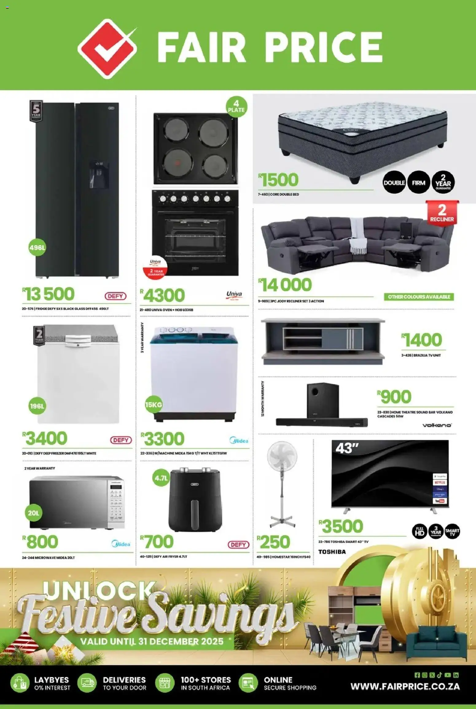 New Fair Price catalogue – valid from 01.12.2025 | Page: 1 | Products: Oven, Hob, TV, Air fryer