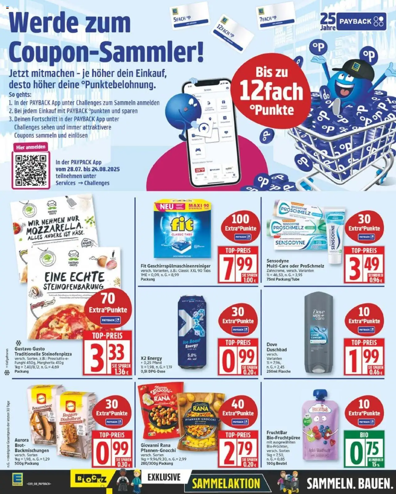 Edeka Prospekt 	 - gültig ab dem 28.07.2025 | Seite: 8 | Produkte: Gustavo gusto, Energy, Brot, Pizza