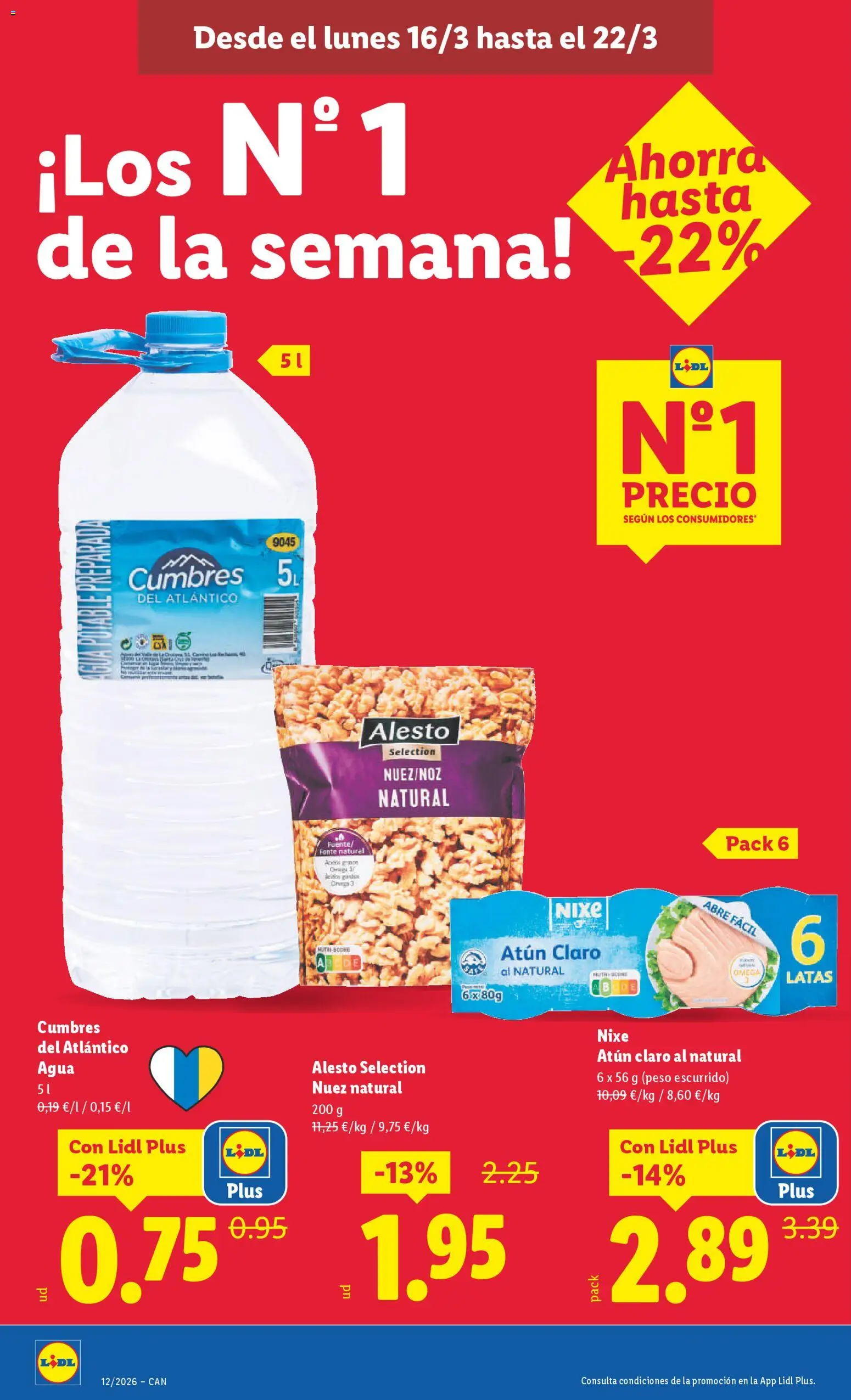 Lidl folleto │ válido desde el 16.03.2026 | Página: 20 | Productos: Peso, Atún claro