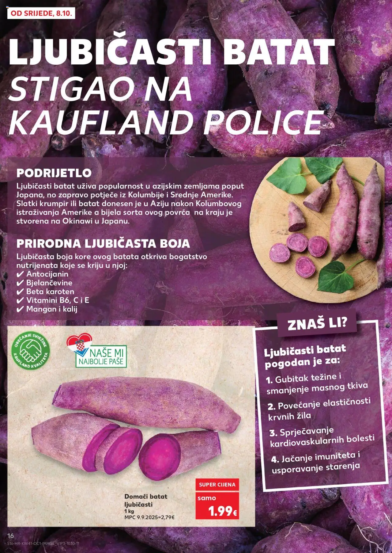 Kaufland katalog | vrijedi od 08.10.2025 | Stranica: 16 | Proizvodi: Krumpir
