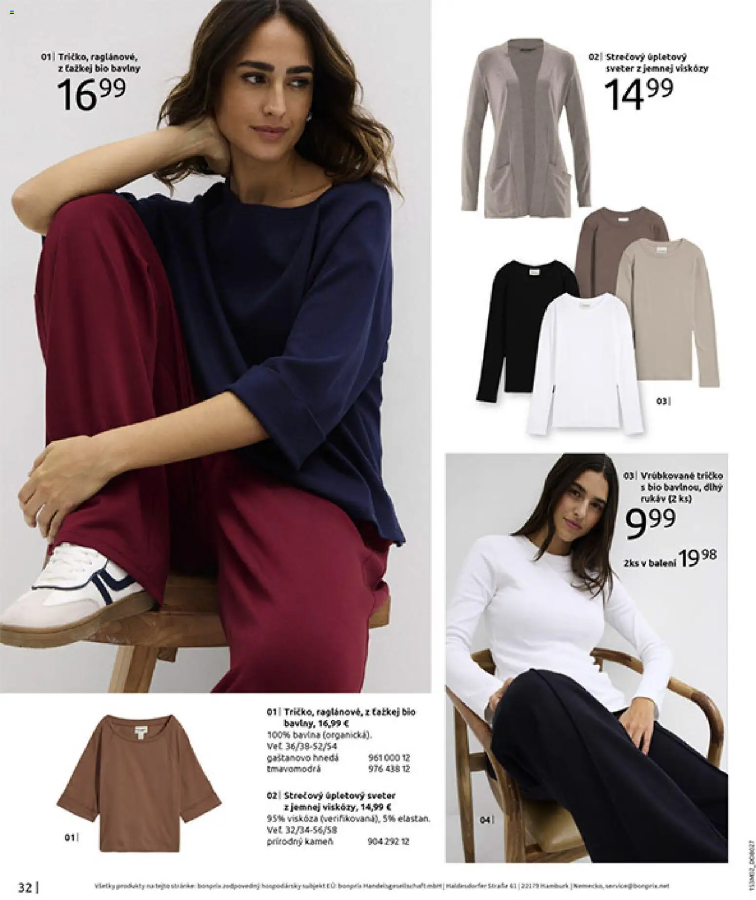 Nové Bonprix akcie – leták je platný od 20.02.2026 | Strana: 34 | Produkty: Tričko, Sveter