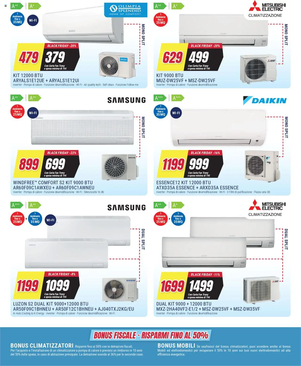 Volantino Trony del 19.06.2025 | Pagina: 33 | Prodotti: Climatizzatore, Fan, Samsung