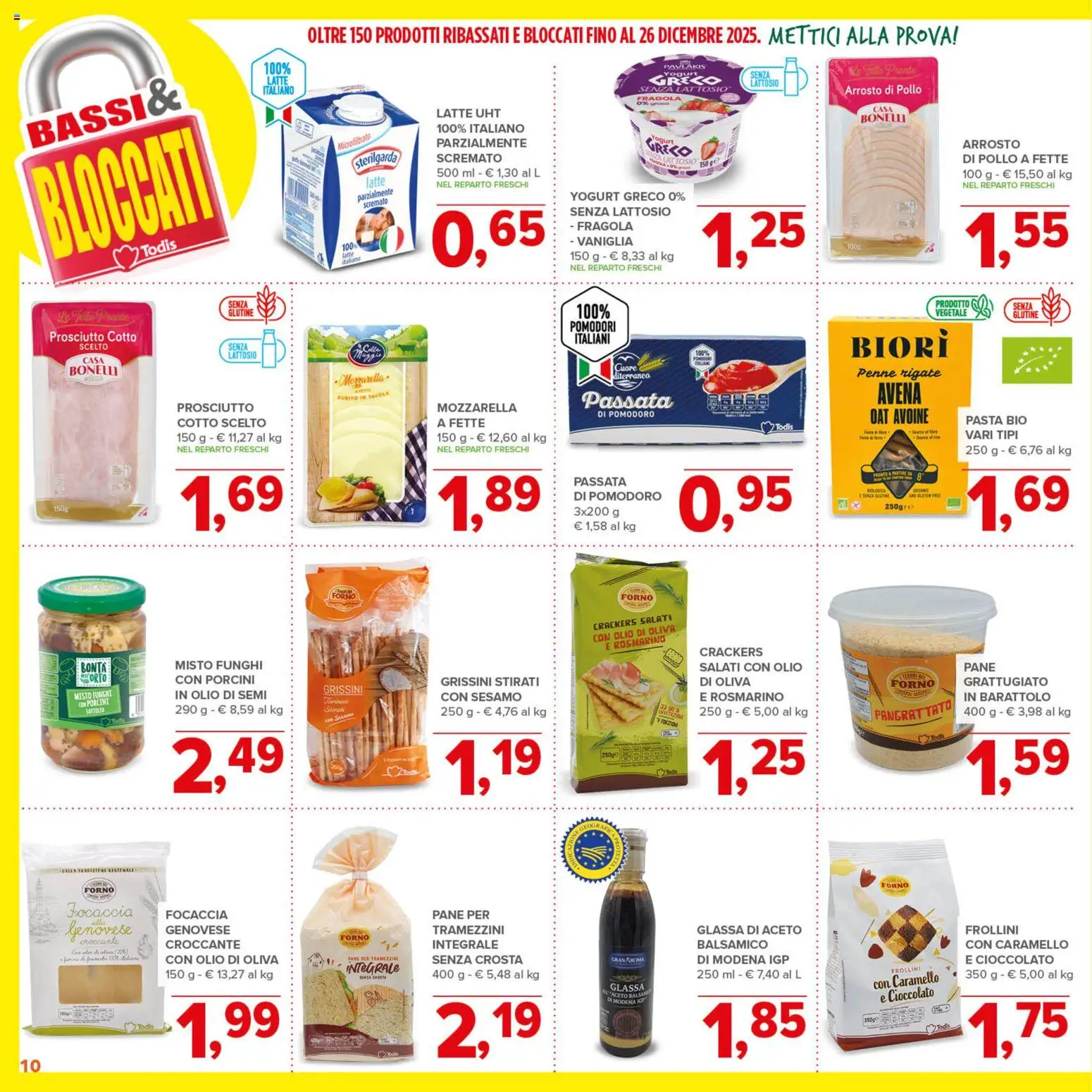 Volantino Todis del 13.11.2025 | Pagina: 10 | Prodotti: Pane, Cioccolato, Forno, Frollini